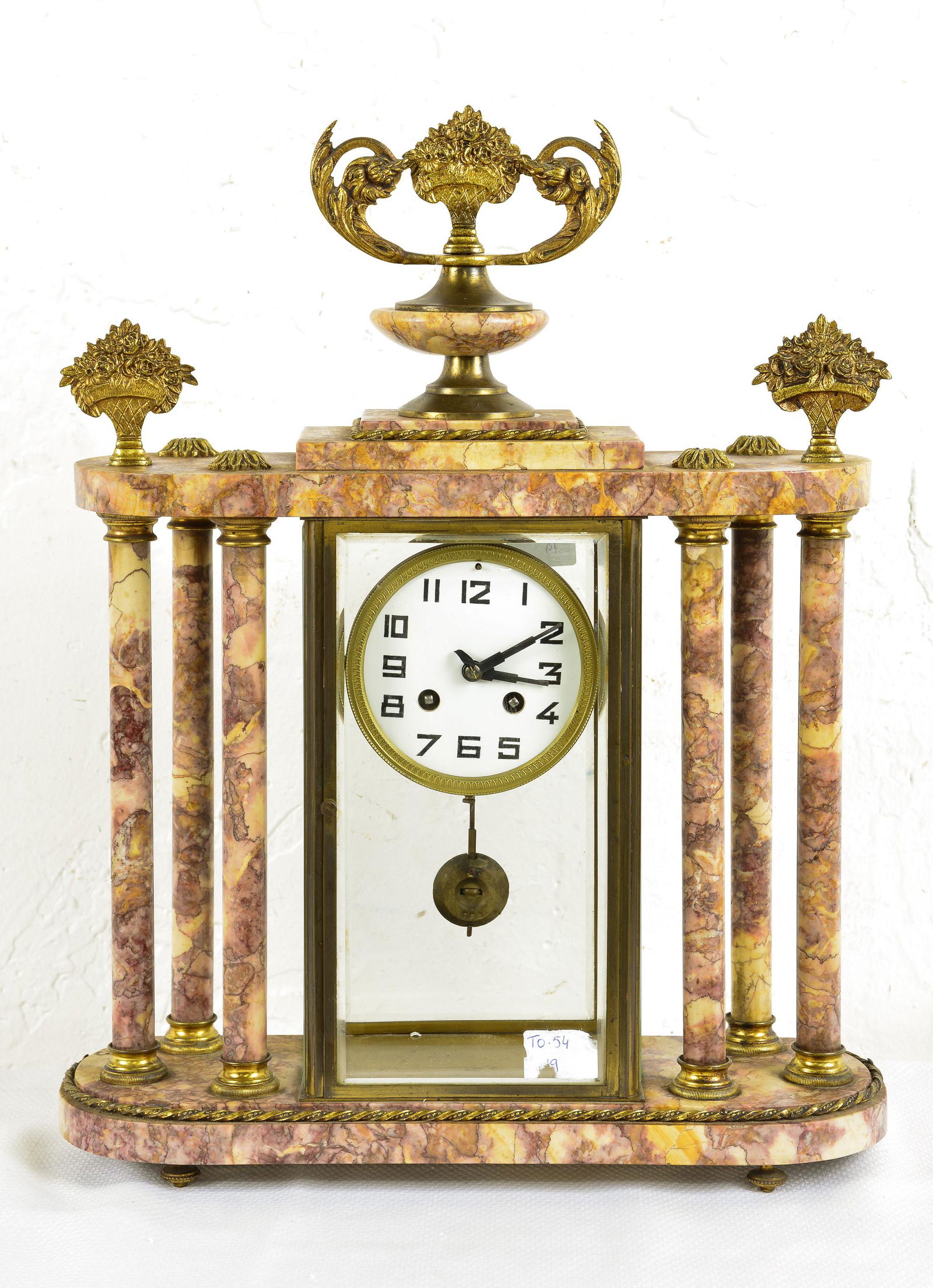 Marble & Brass Mantle Clock (1 of 4)