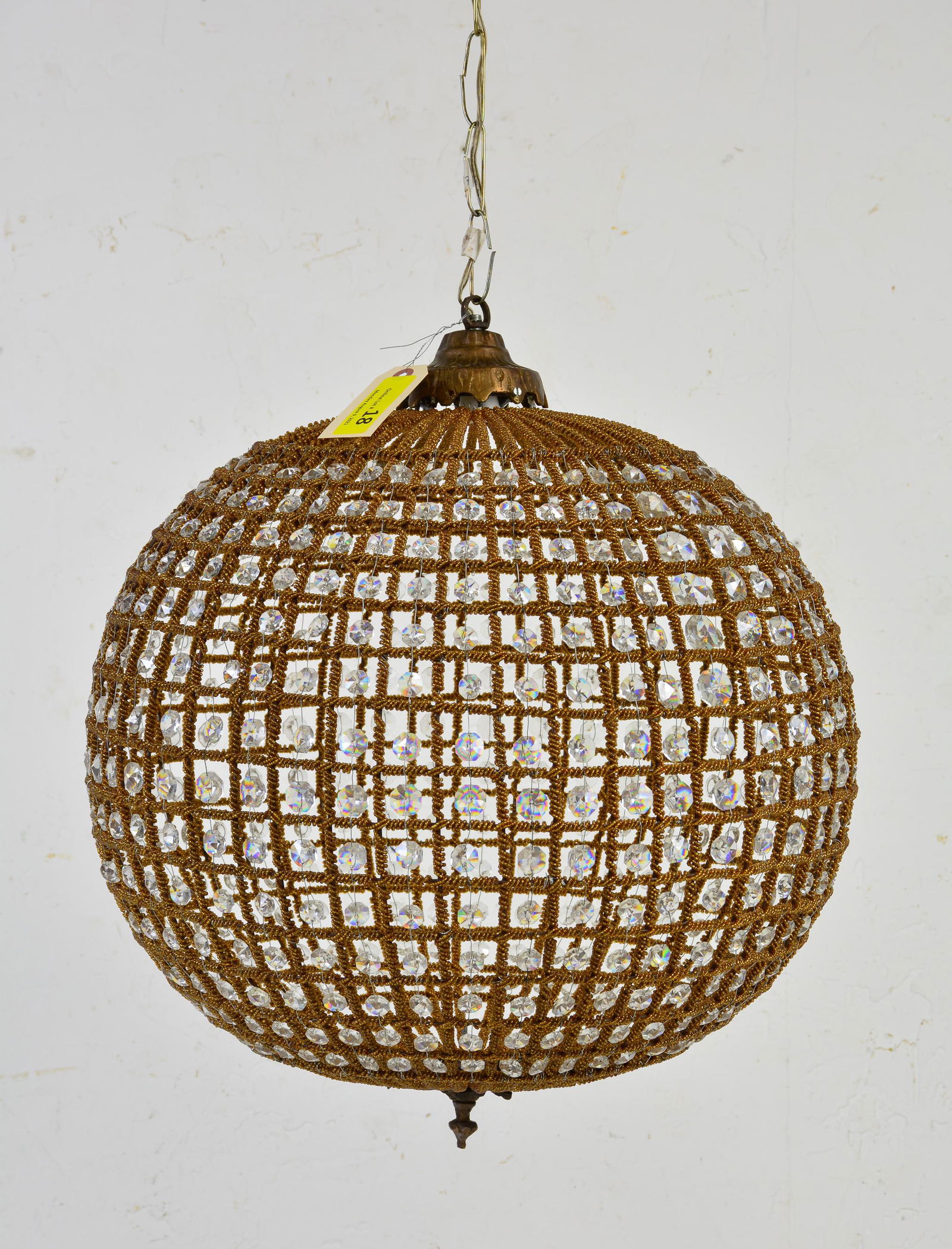 Empire Style Gold Globe Shape Chandelier (1 of 2)
