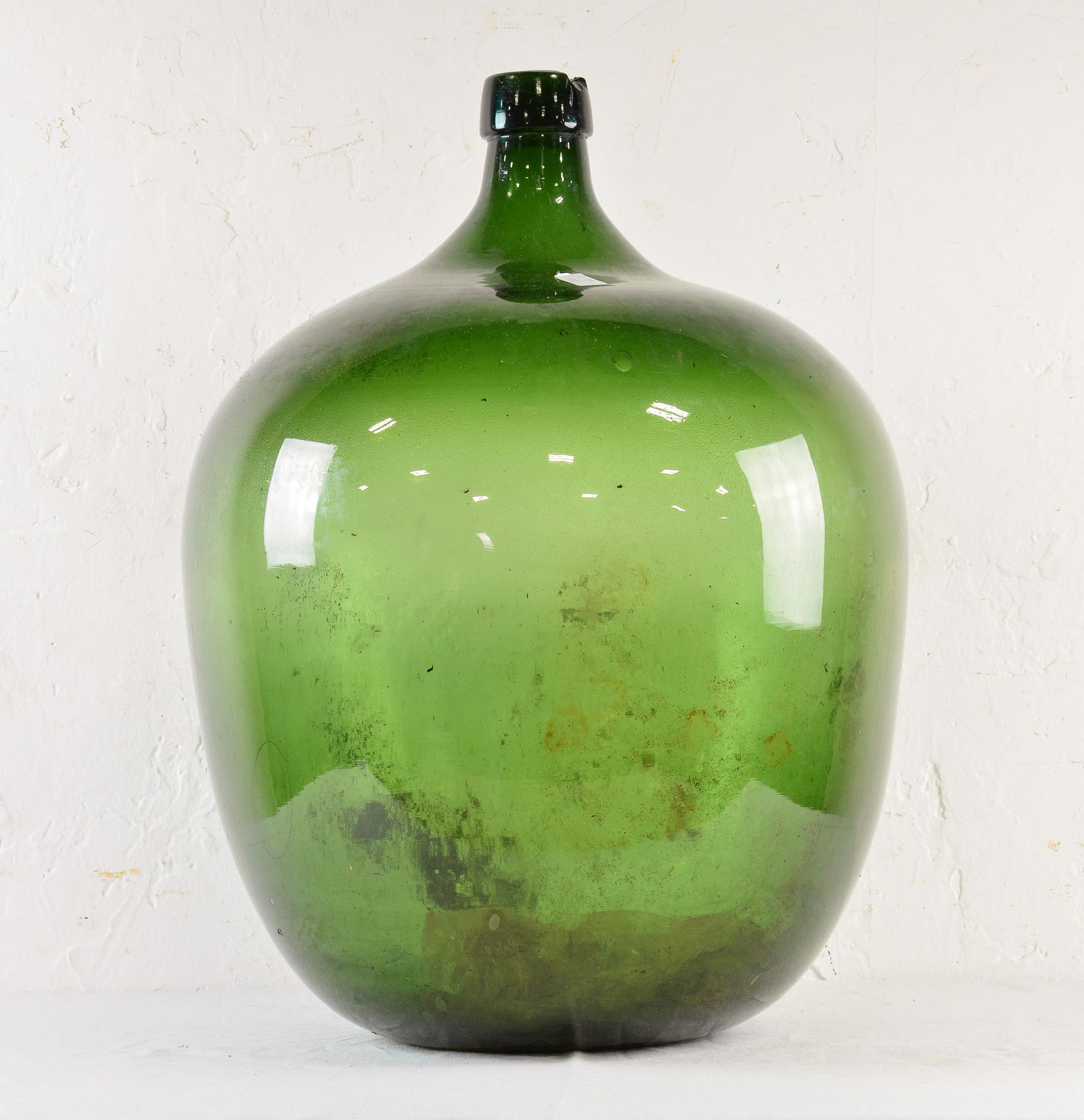 Large Green Glass Demijohn / Bottle #1 (1 of 2)