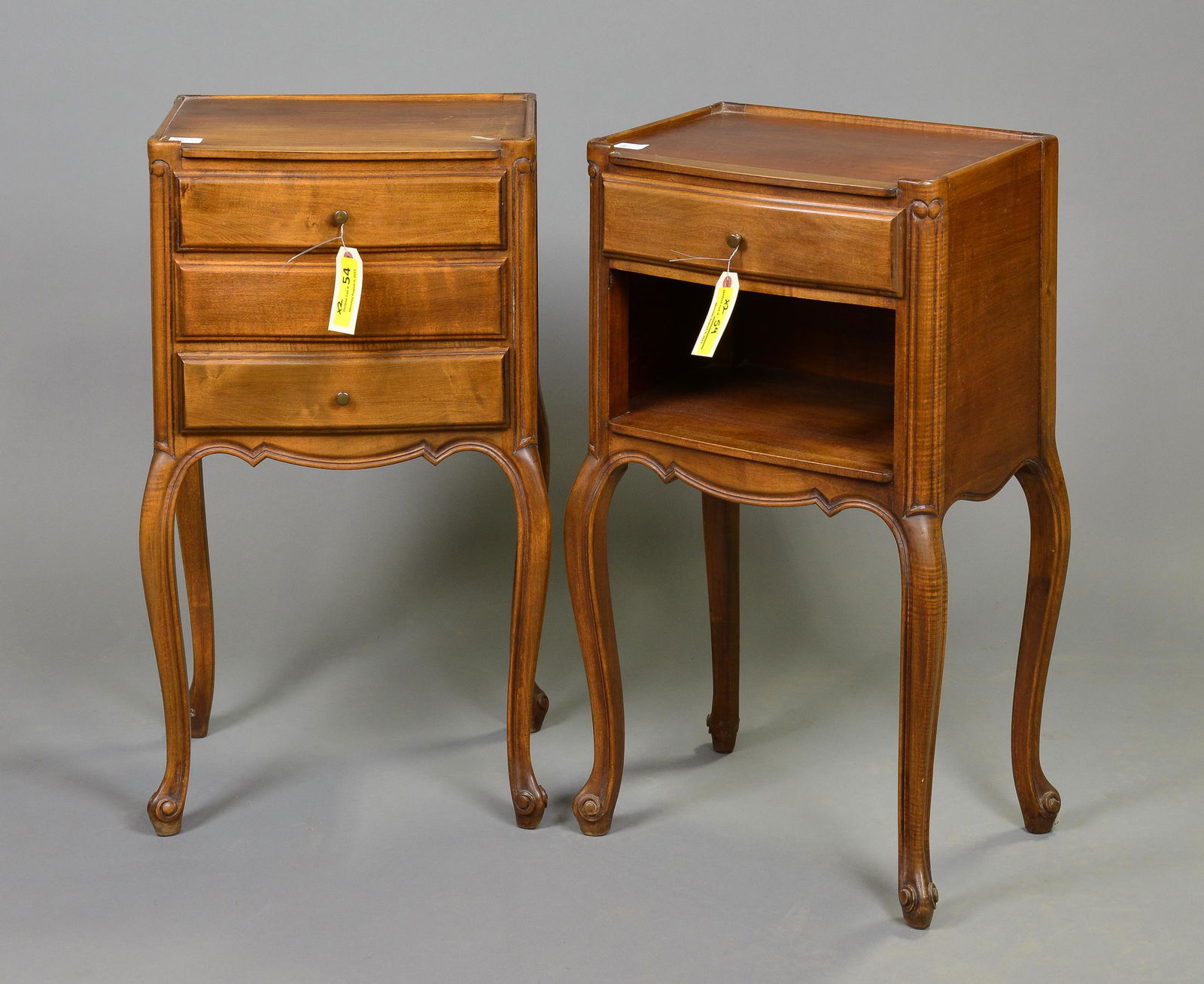 2 Louis XV Style Oak Occasional Cabinets / Nightstands (1 of 3)