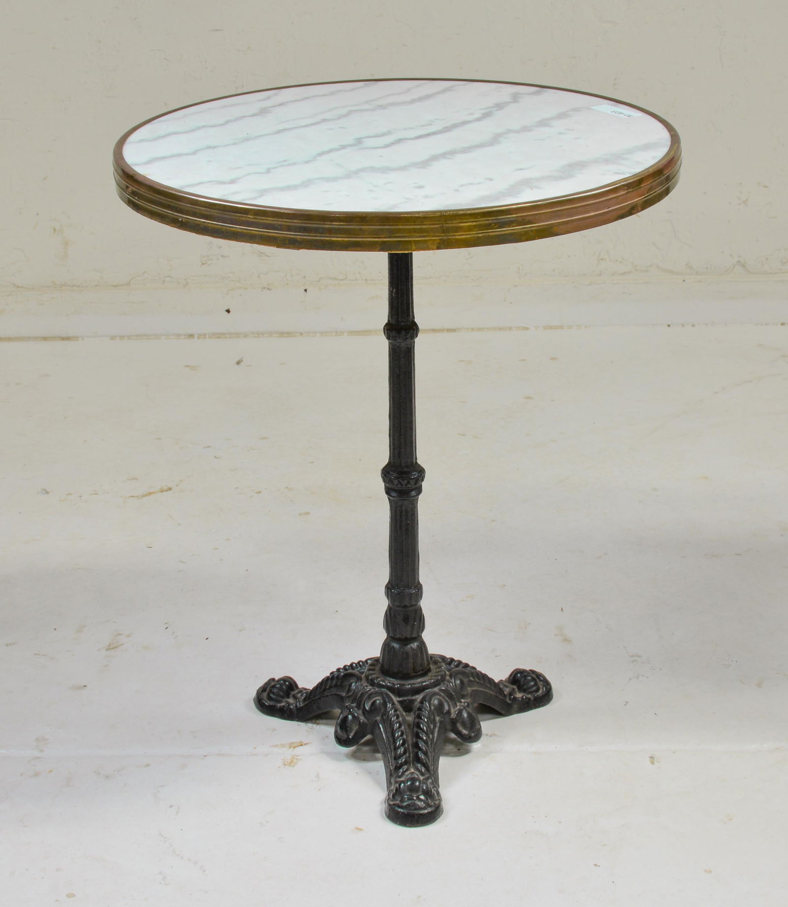 British Marble Top Iron Base Pub Table (1 of 3)
