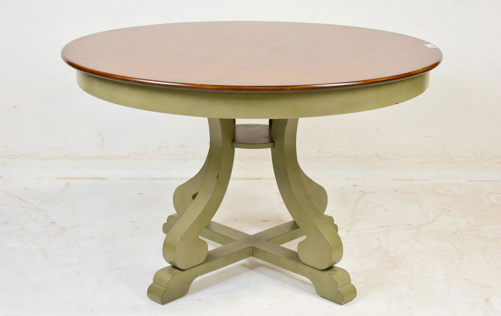 Round Painted Base Entry Table (1 of 3)