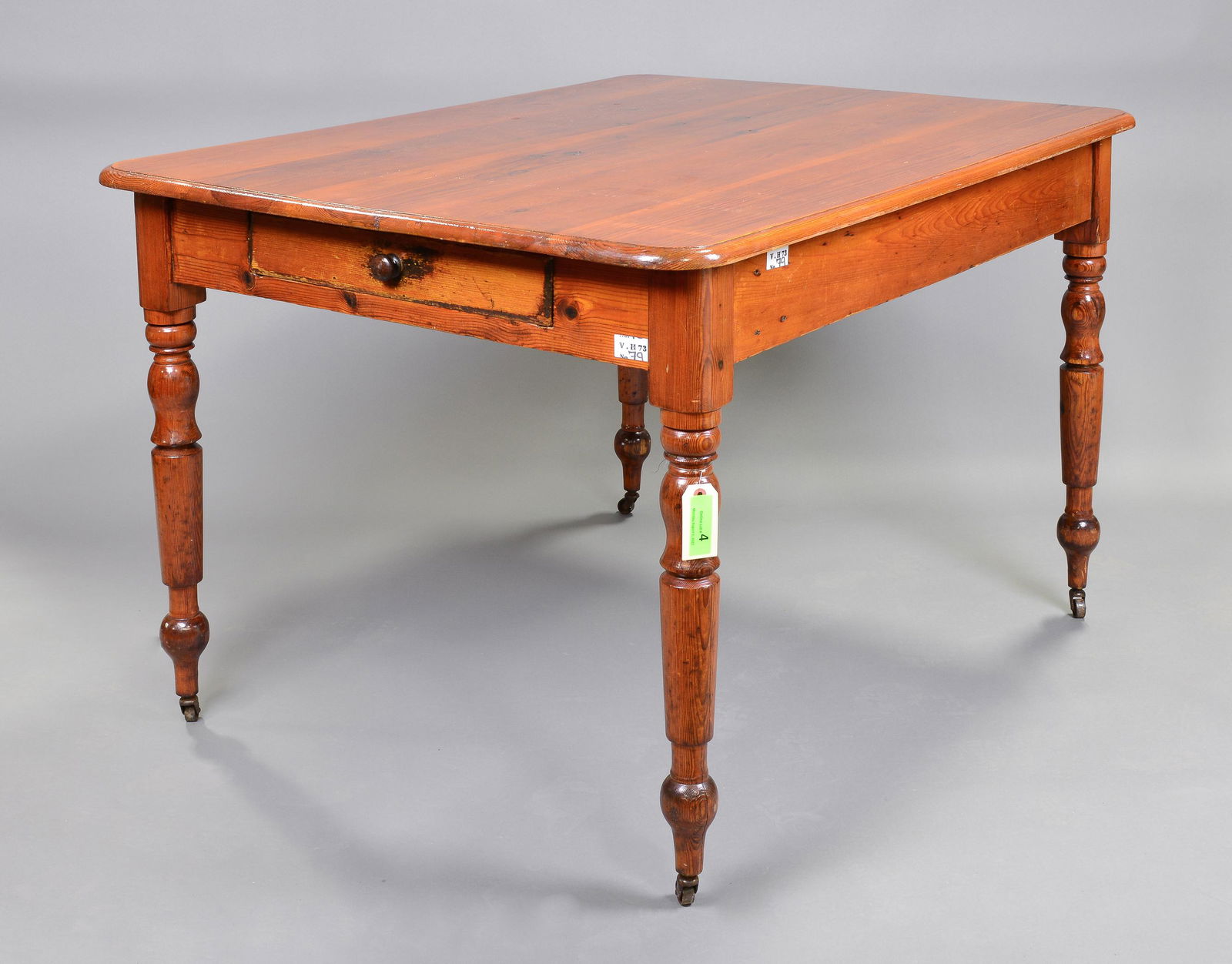 Victorian Pine Farm House Table With Drawer (1 of 3)