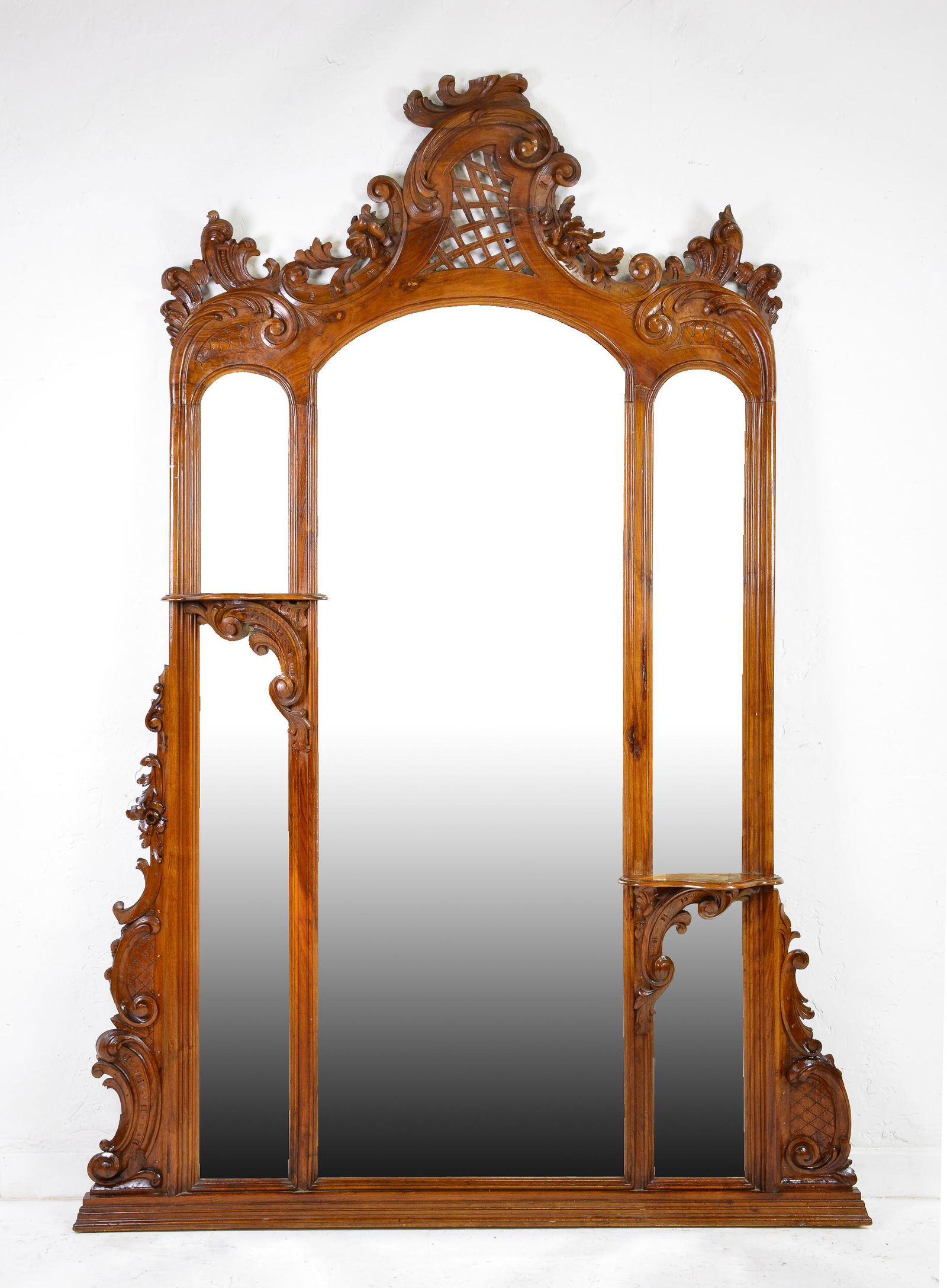 Louis XV Style Large Carved Mirror (1 of 6)