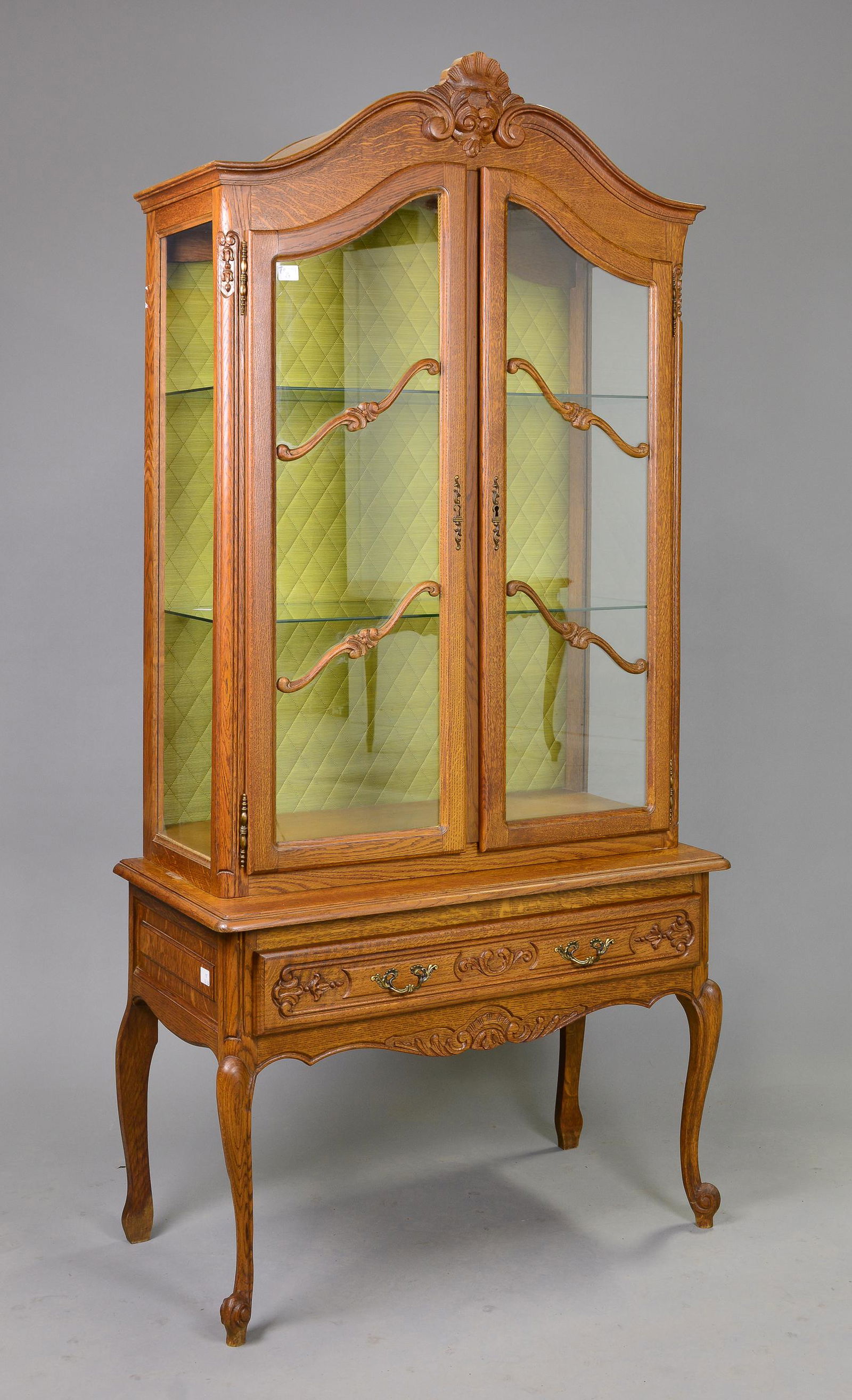 Country French Oak Display / China Cabinet (1 of 4)