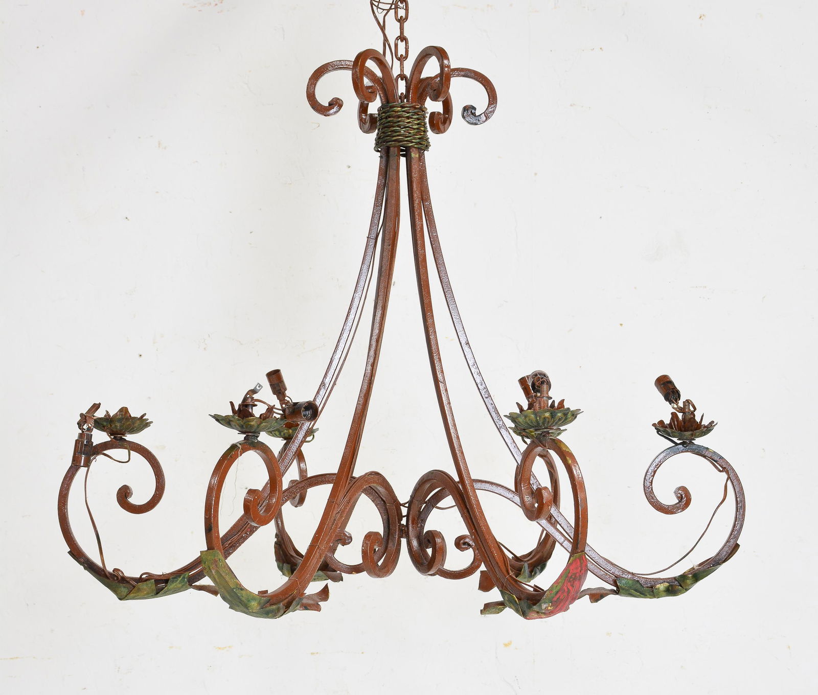 Iron Six Arm Chandelier (1 of 2)