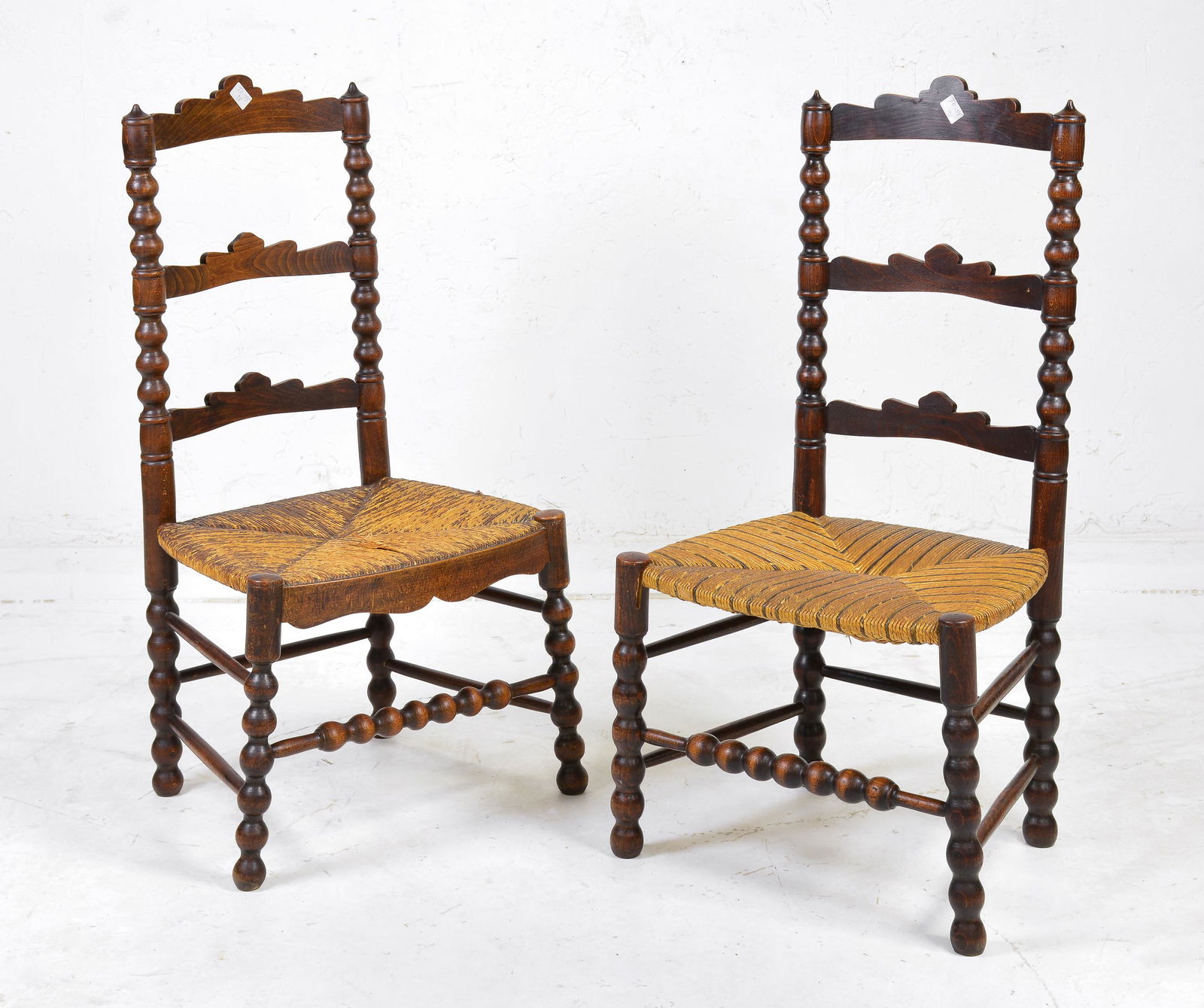 Pair Bobbin Oak Chairs (1 of 3)