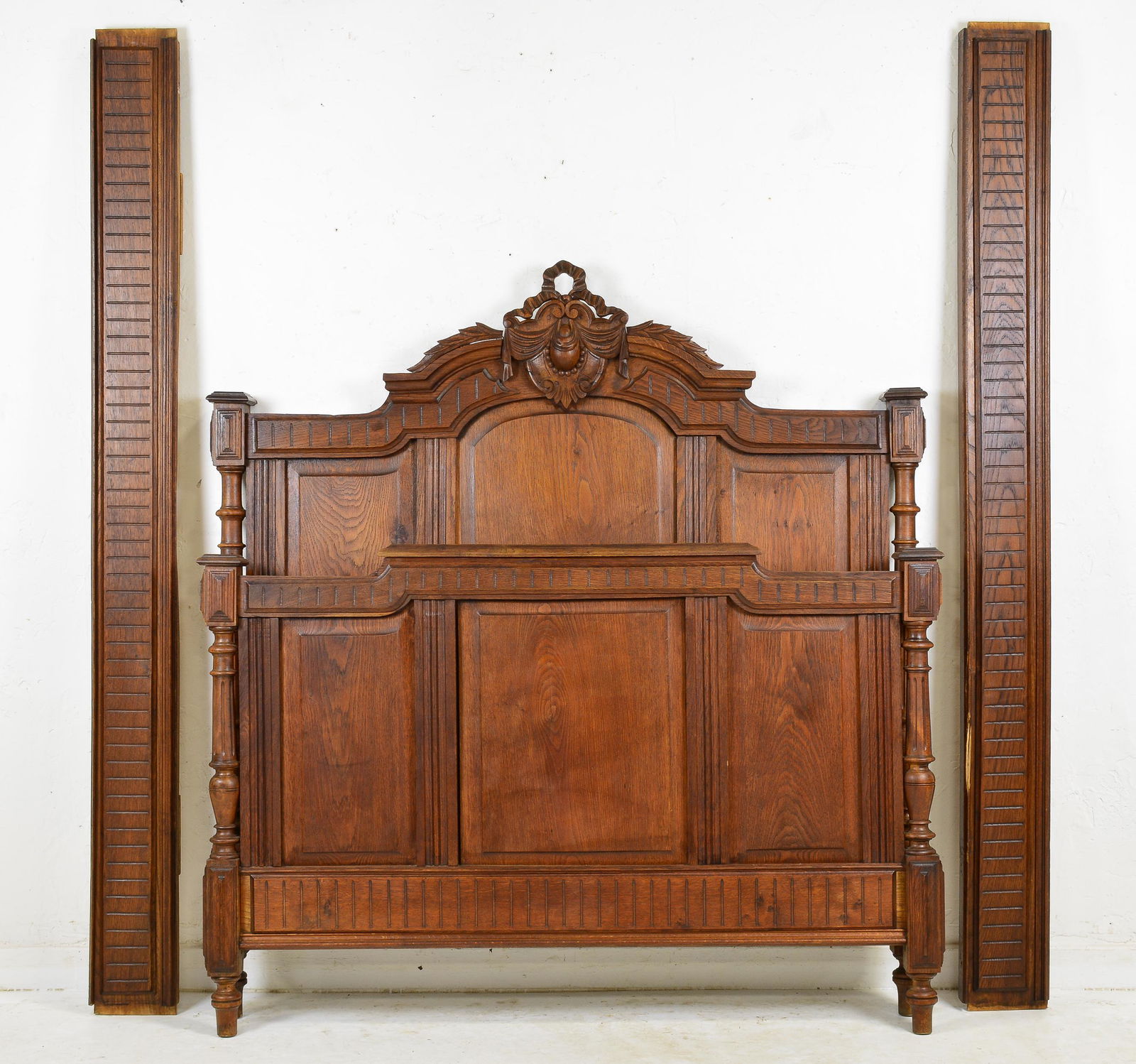 French Caved Bed with Rails (1 of 3)