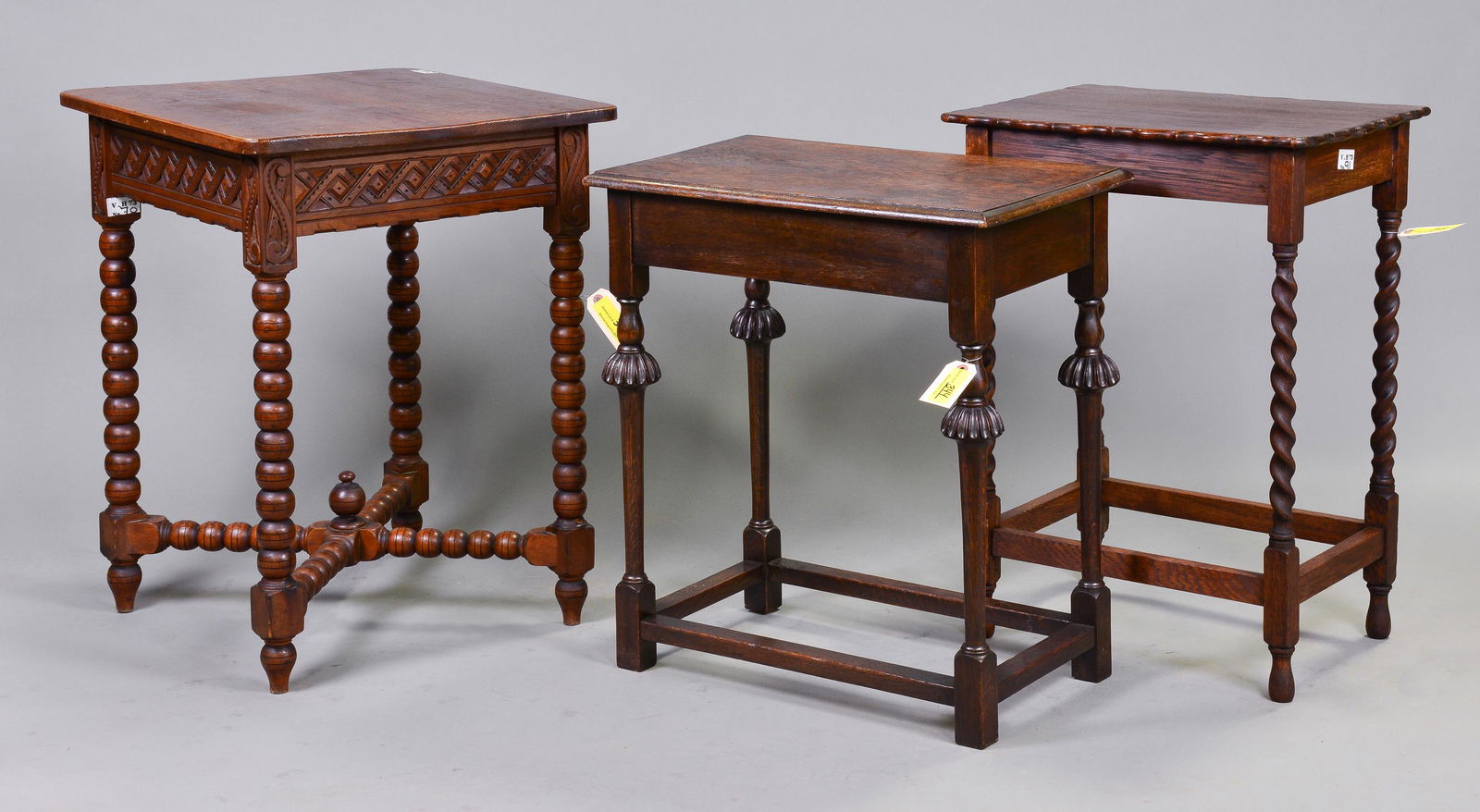 3 British Oak Occasional Tables (1 of 6)