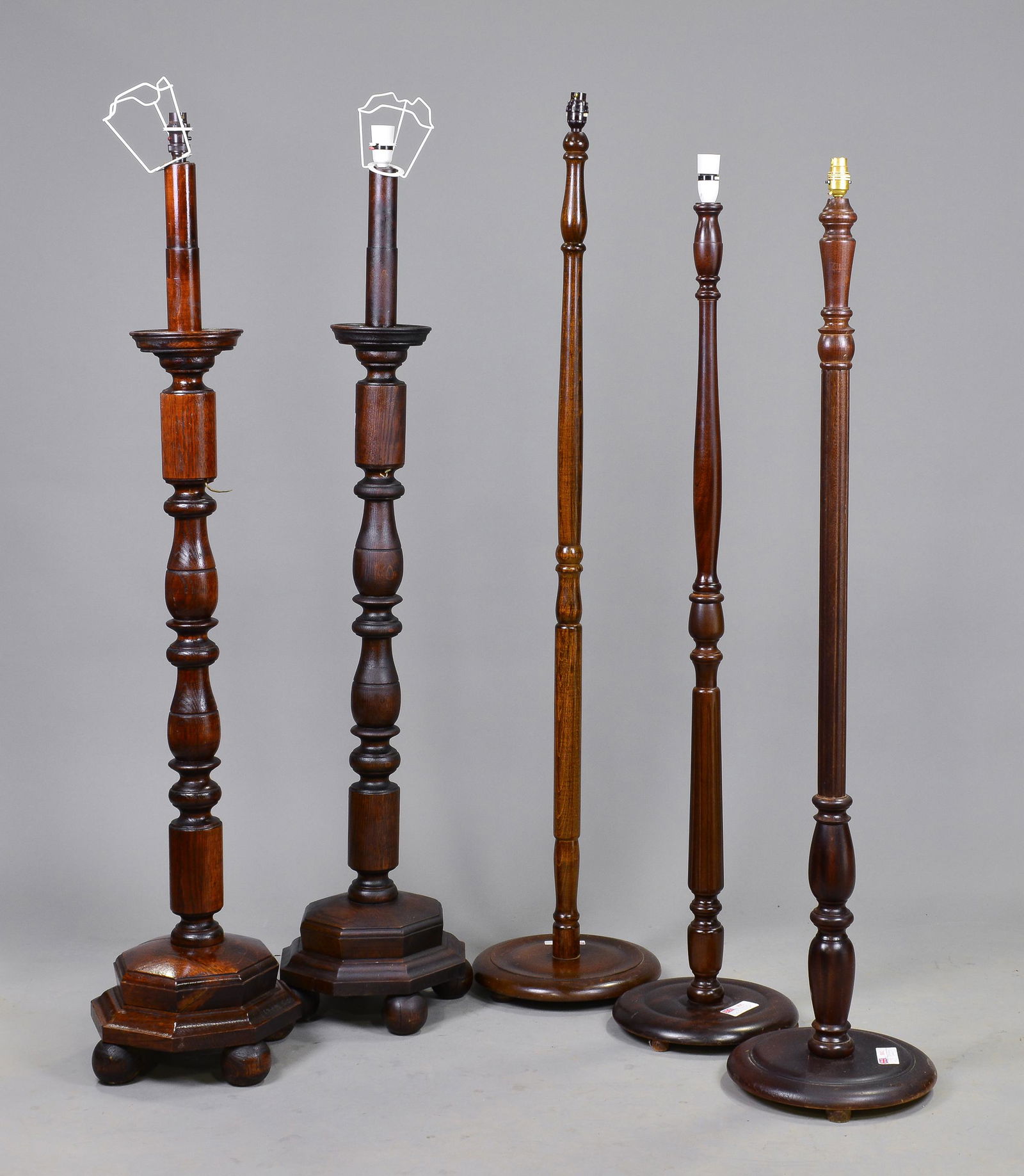 5 English Oak Floor Lamps (1 of 7)