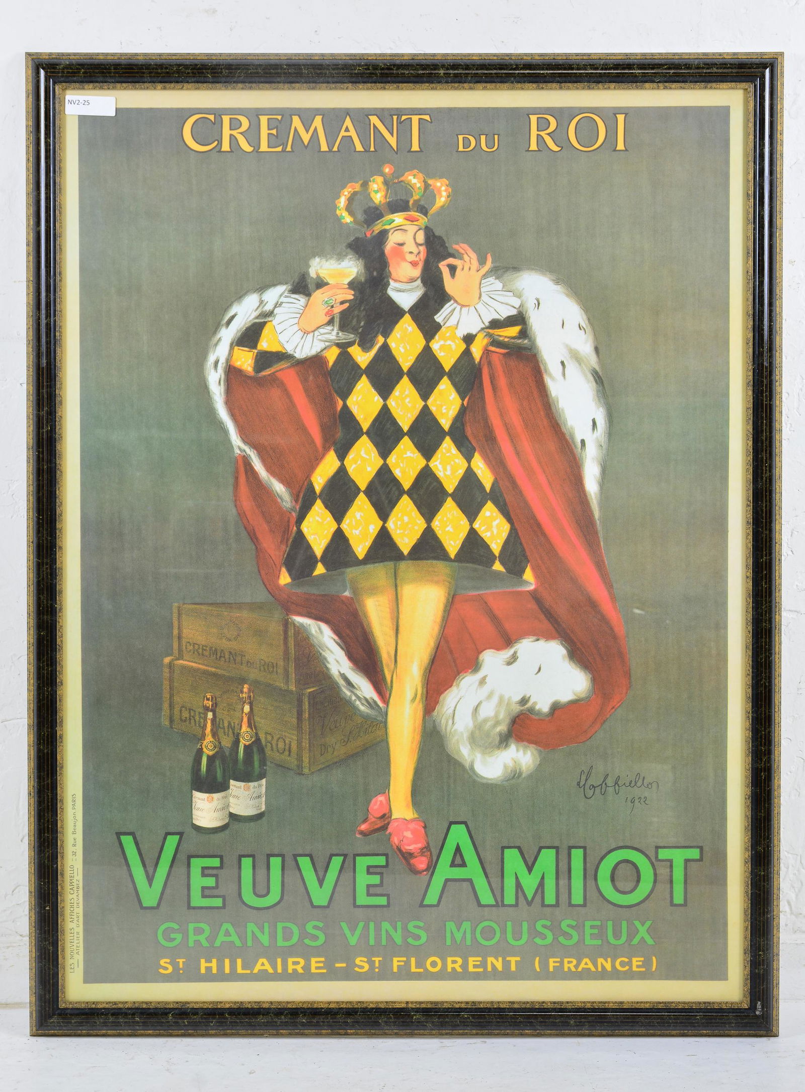 Large Framed Advertisement - Cremant Du Roi (1 of 4)