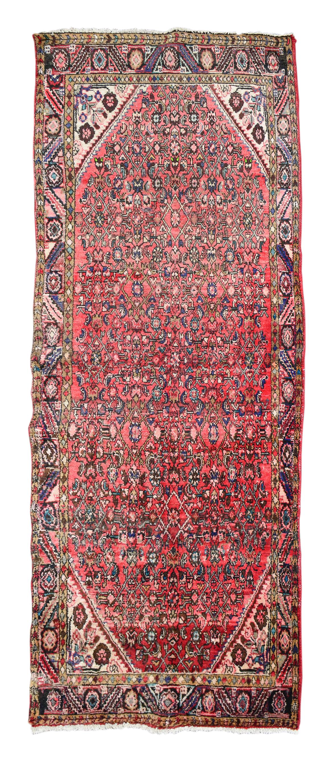 Persian Hamedan Hand Knotted Gallery Runner Rug (1 of 3)