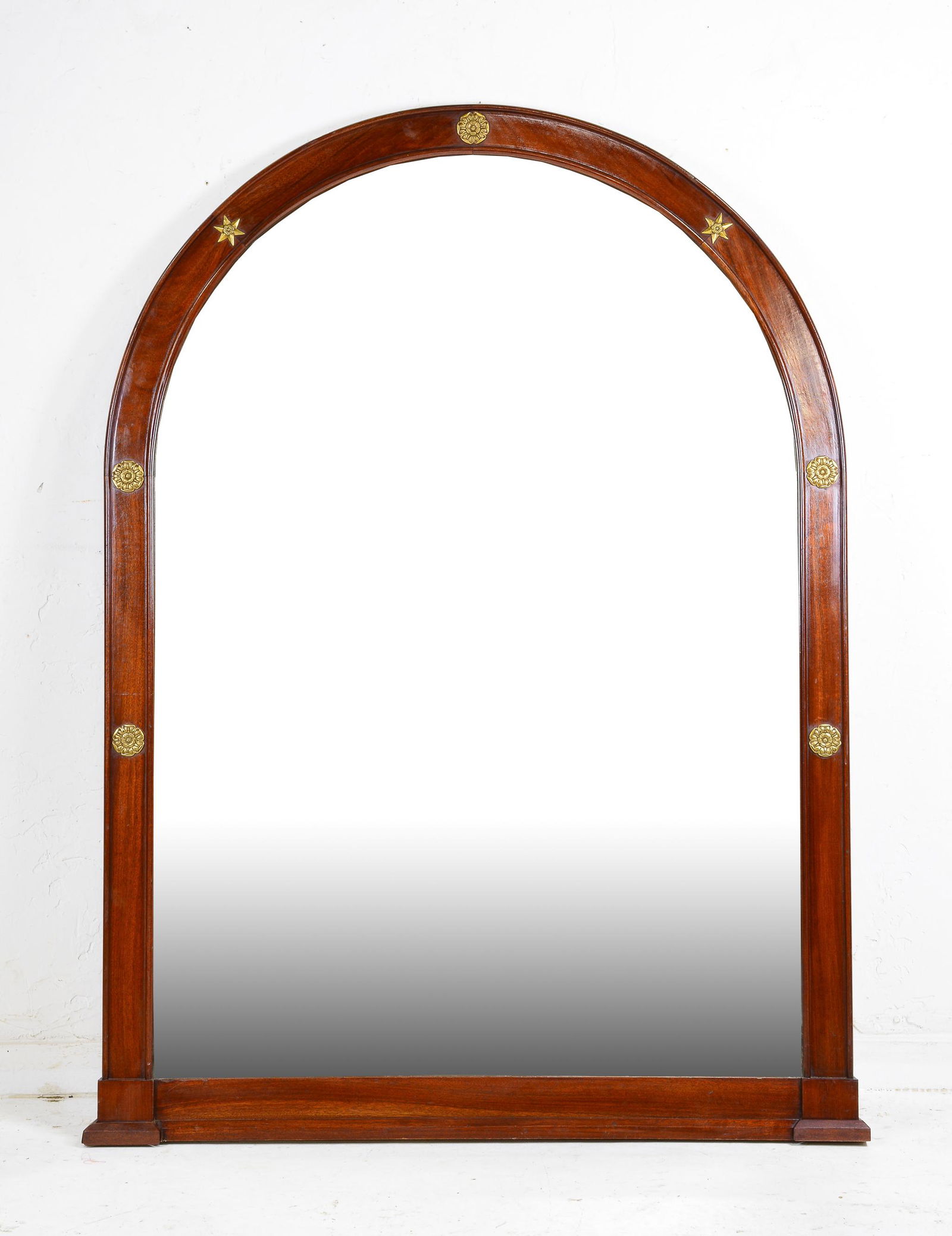 Empire Style Large Arch Top Mahogany Mirror (1 of 3)