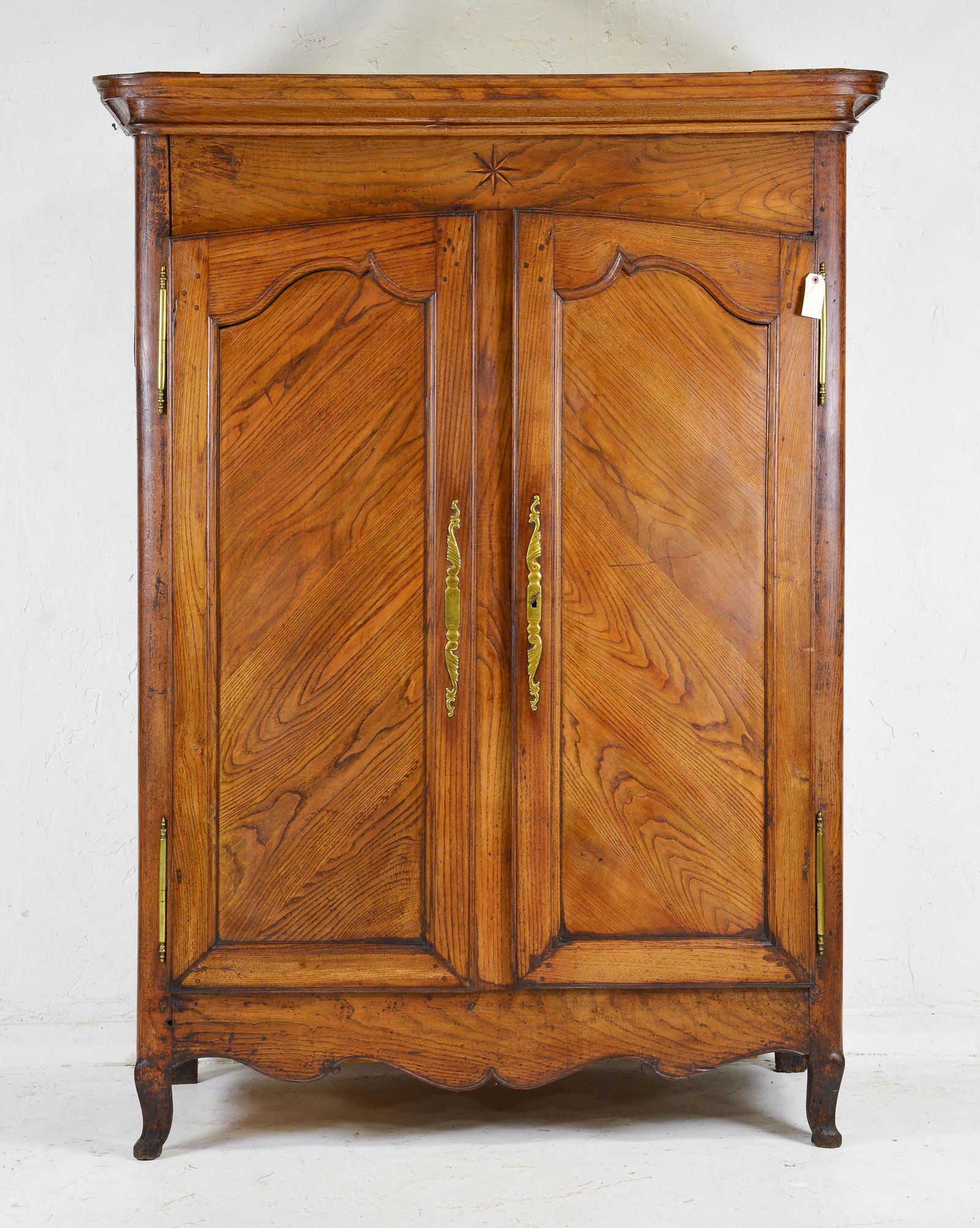 Louis XV Style Double Door Oak Armoire (1 of 6)