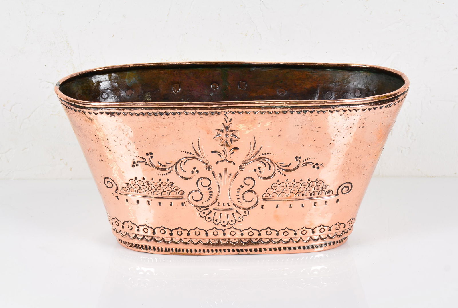 Polished Copper Wall Pocket / Planter (1 of 3)