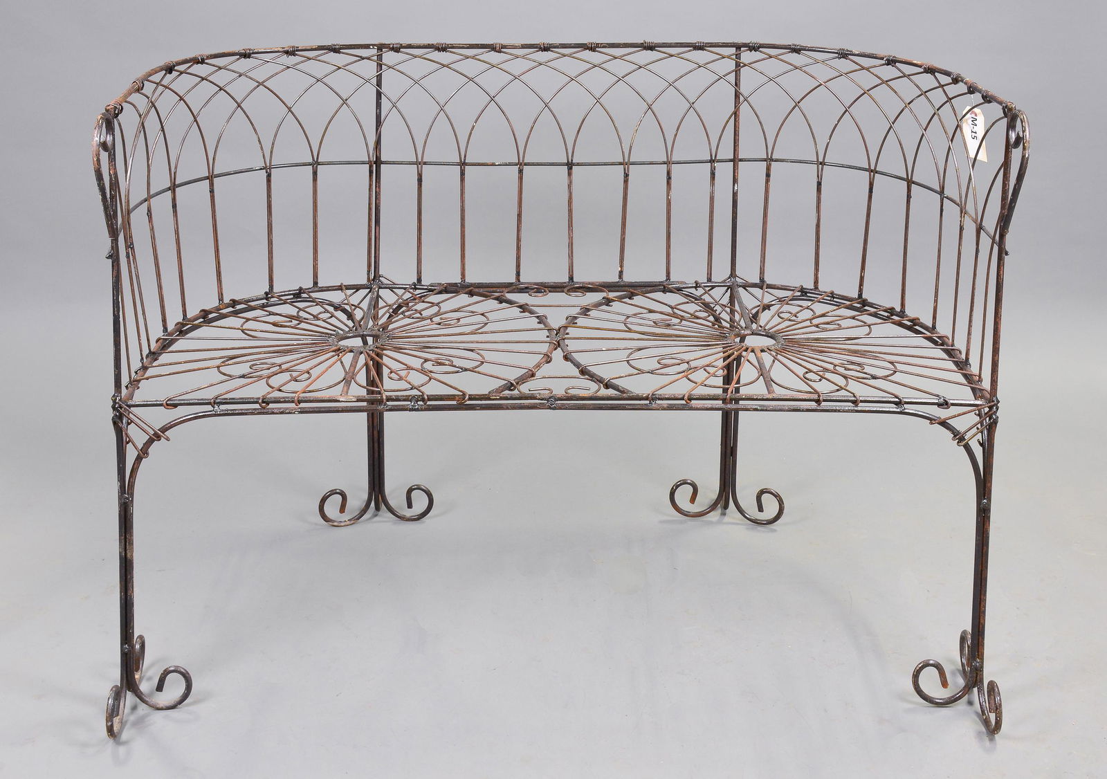 Curved Back Iron Bench #2 (1 of 2)