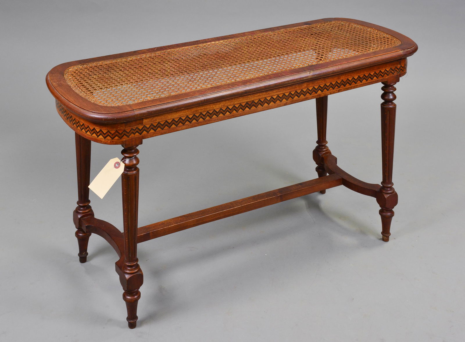 Louis XVI Style Small Caned Top Stool (1 of 2)
