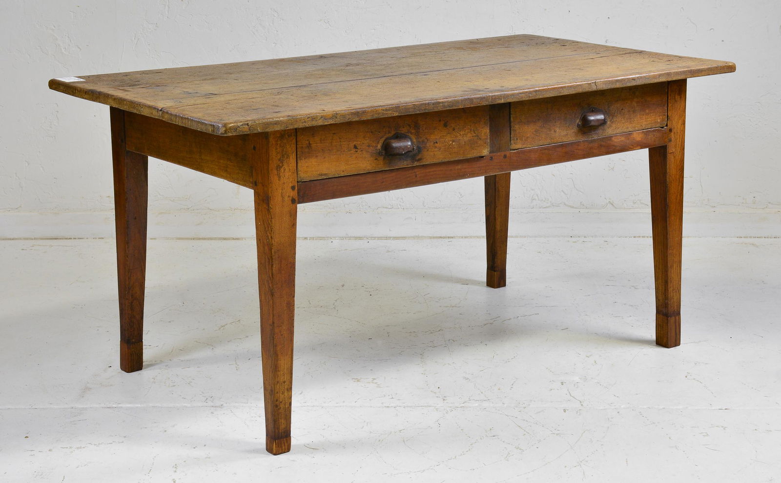 Rustic French Farm House Table With 2 Drawers (1 of 5)