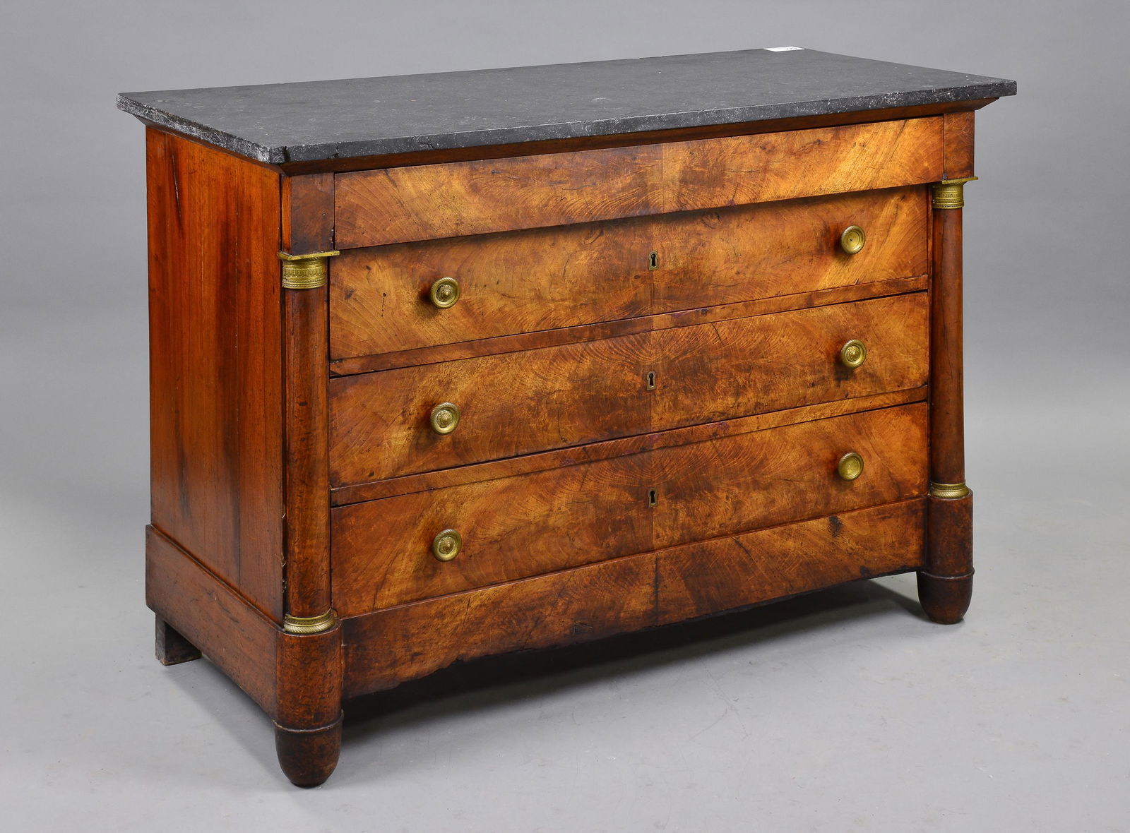 Empire Period Style Marble Top 4 Drawer Chest (1 of 5)