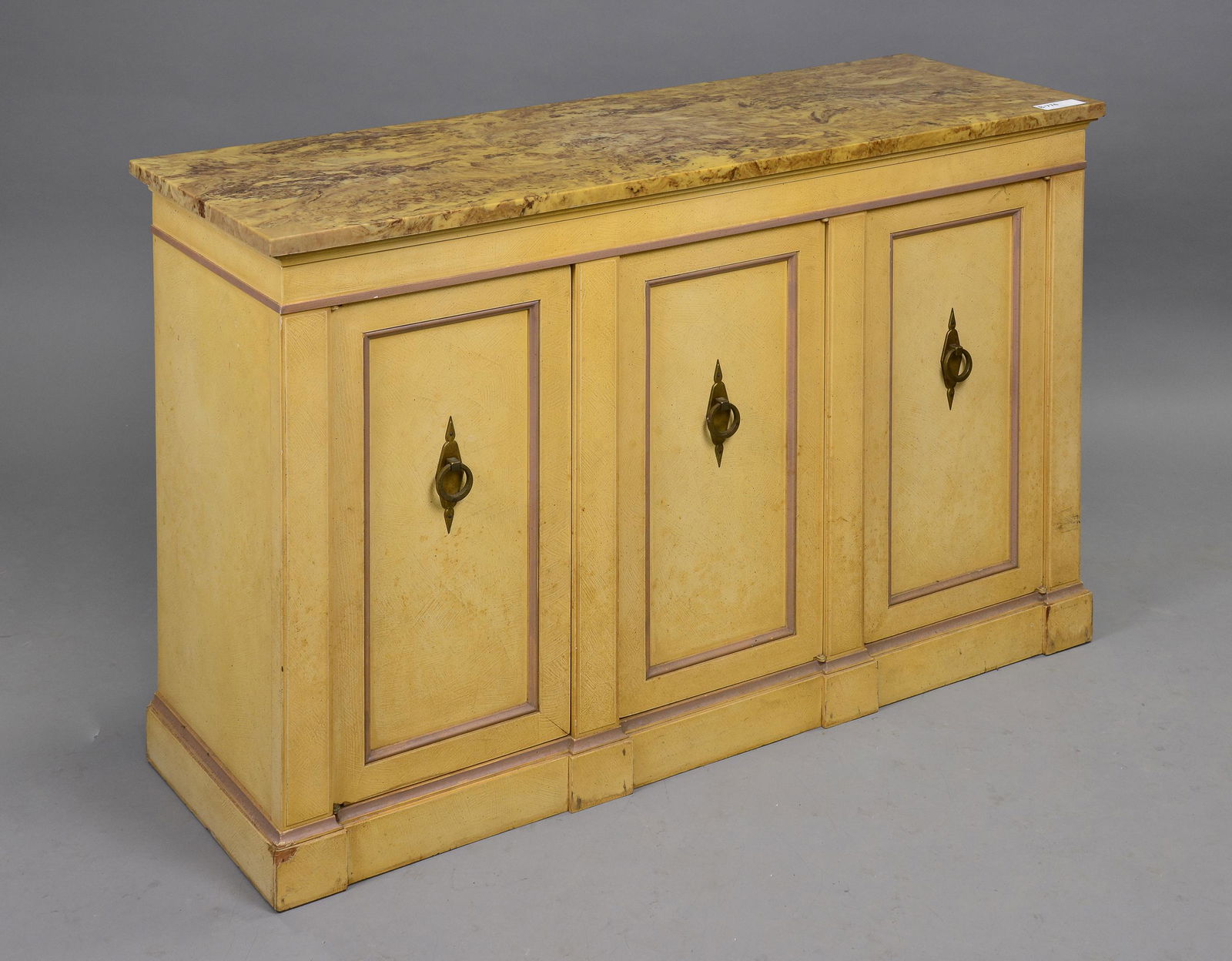 Small Faux Marble Top 3 Door Cabinet (1 of 2)