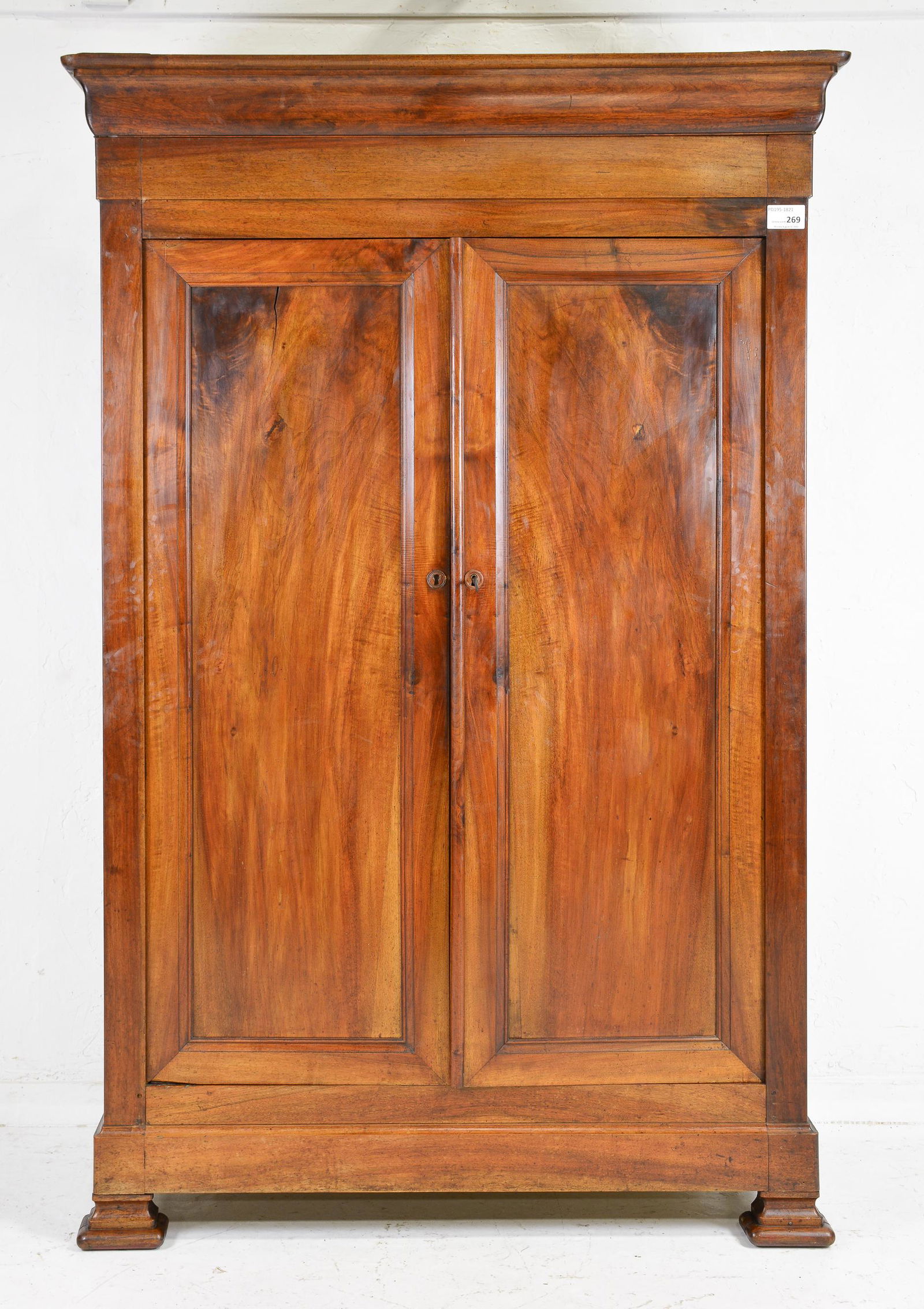 Louis Philippe Style Walnut Double Door Armoire (1 of 4)