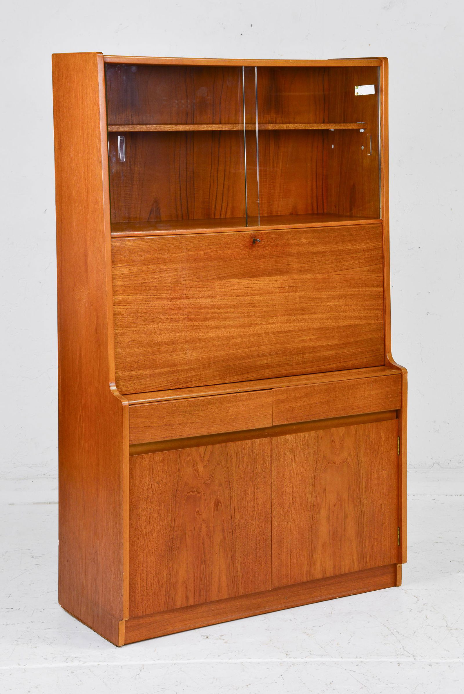 Mid Century Modern Drop Front Secretary Bookcase (1 of 4)
