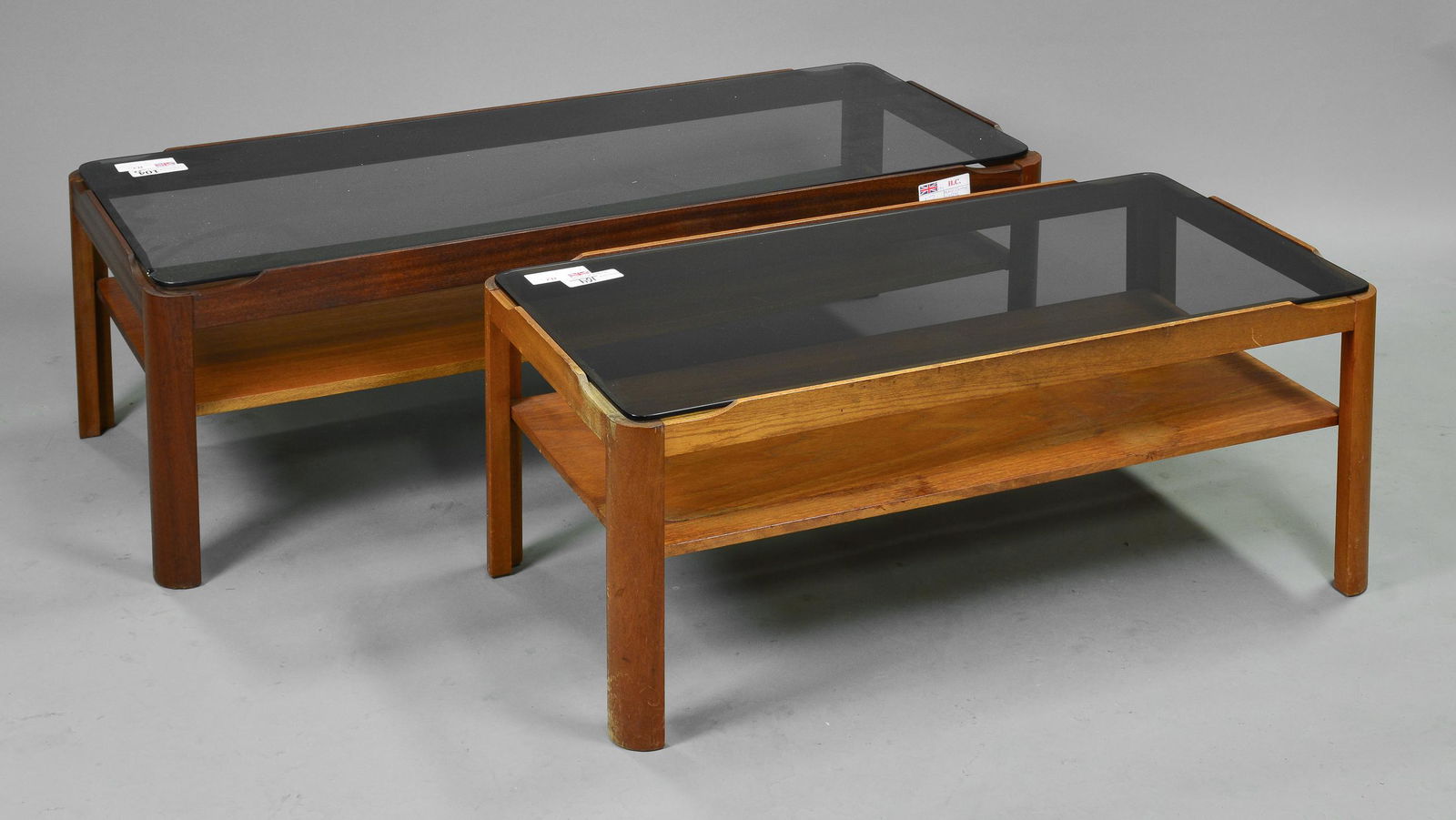 Two Mid Century Modern Glass Topped Coffee Tables (1 of 2)