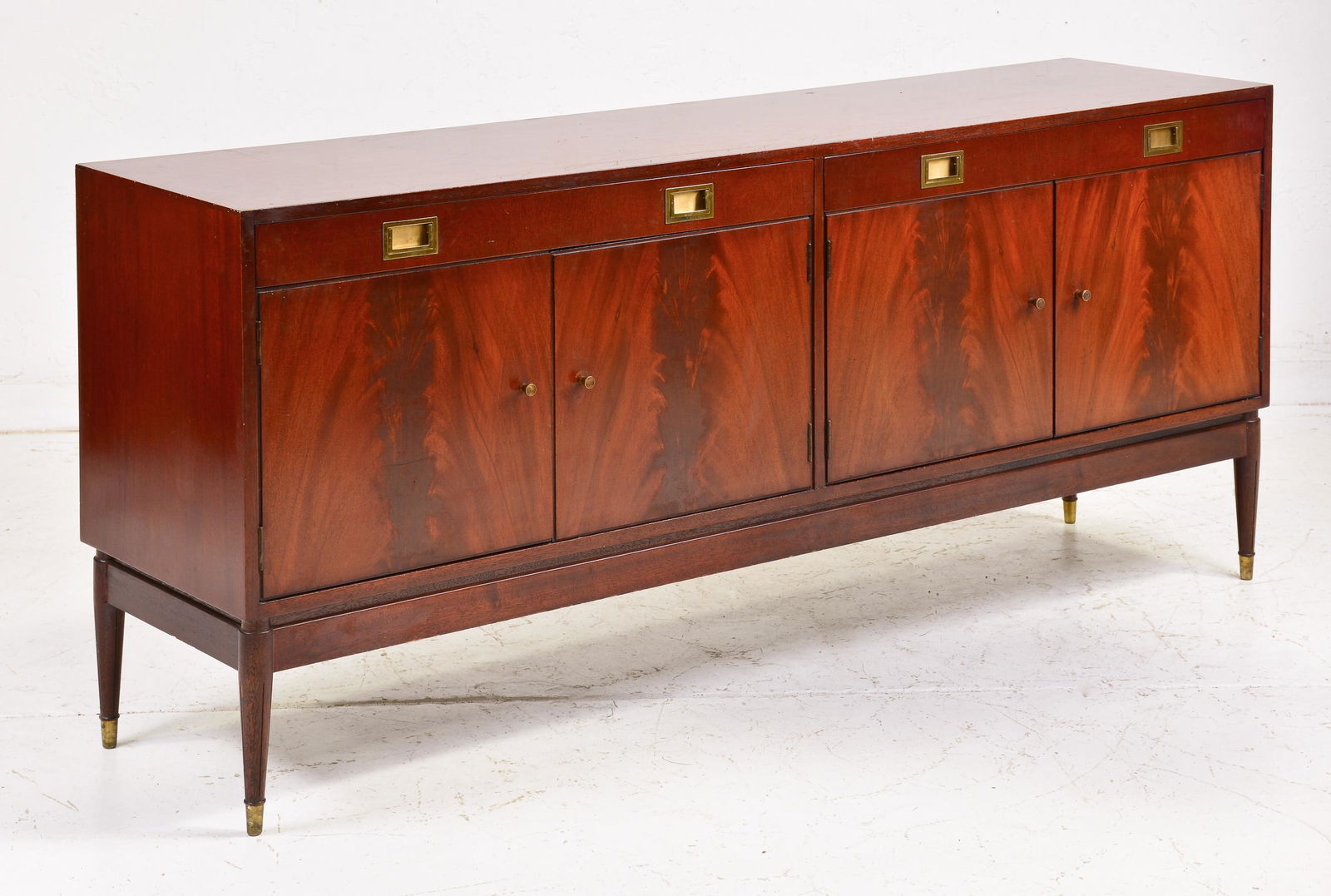 Mid Century Modern Sideboard With Brass Pulls (1 of 6)