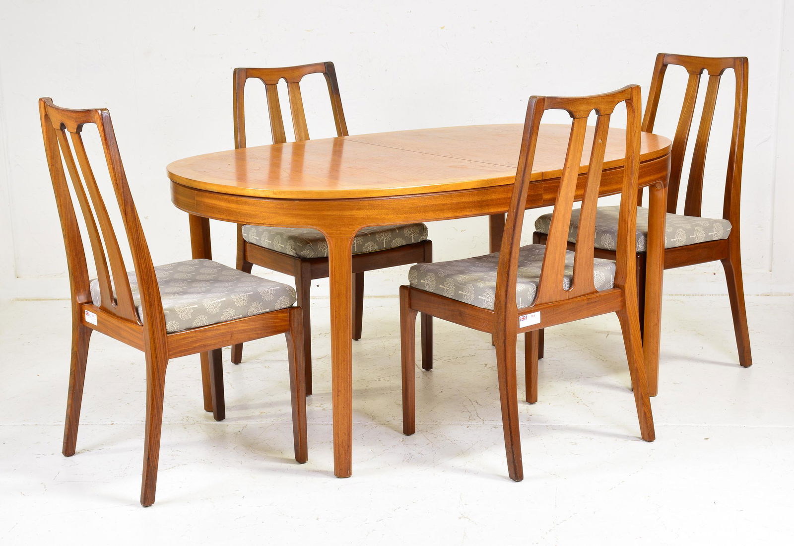 Oval Mid Century  Dining Table By Nathan + 4 Chairs (1 of 6)