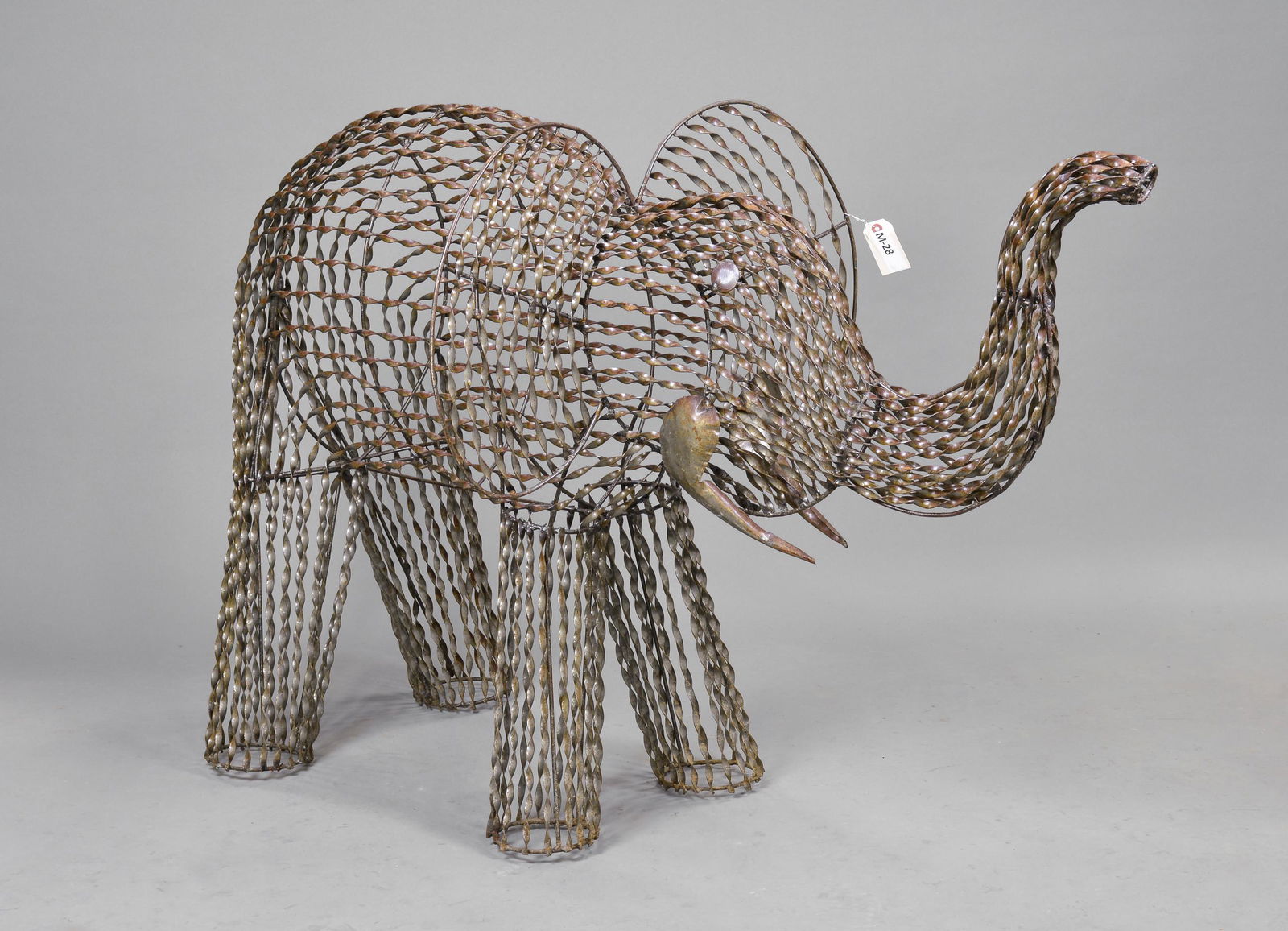 Twisted Iron Elephant Statue (1 of 2)