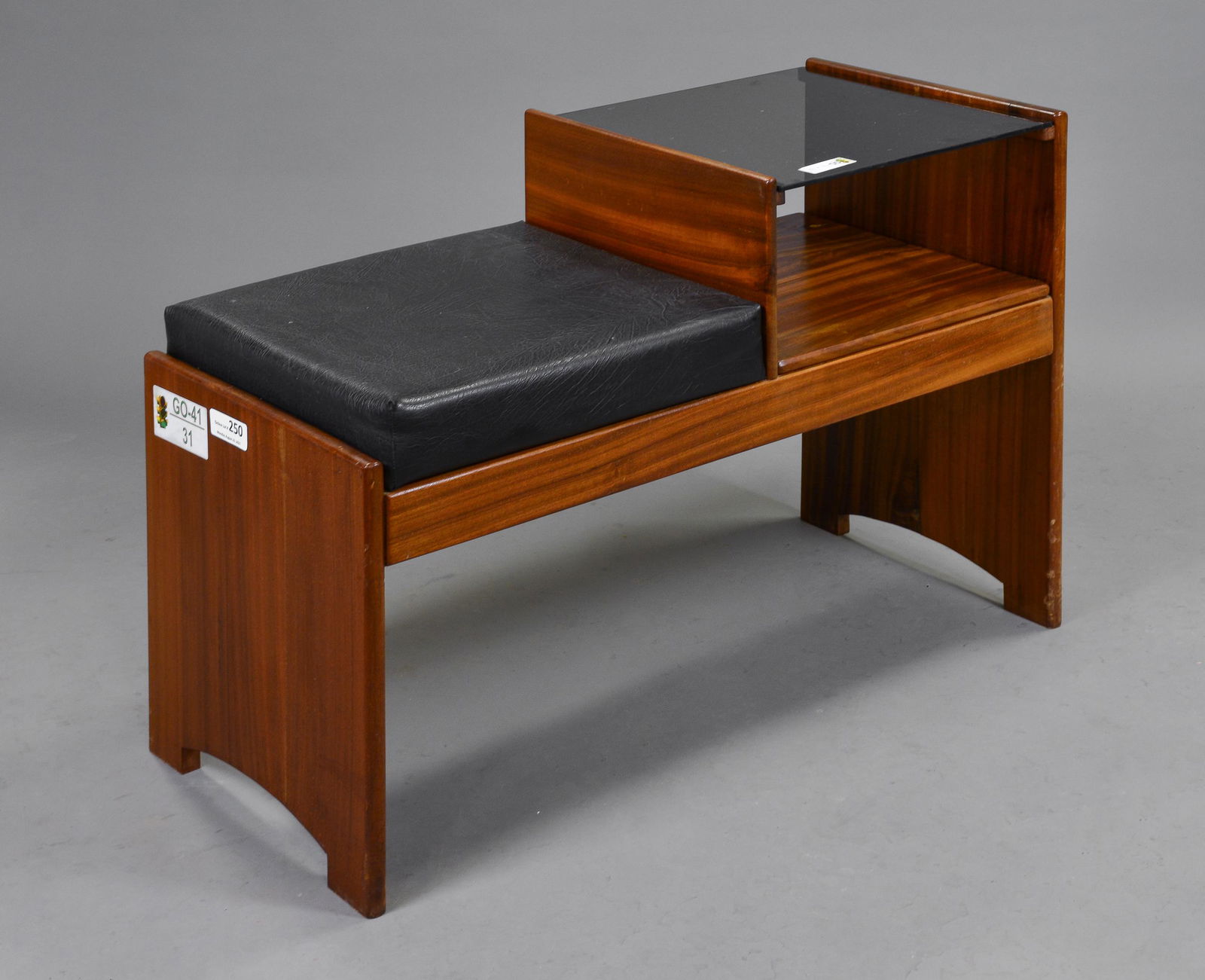 Mid Century Modern Teak Phone Bench (1 of 3)
