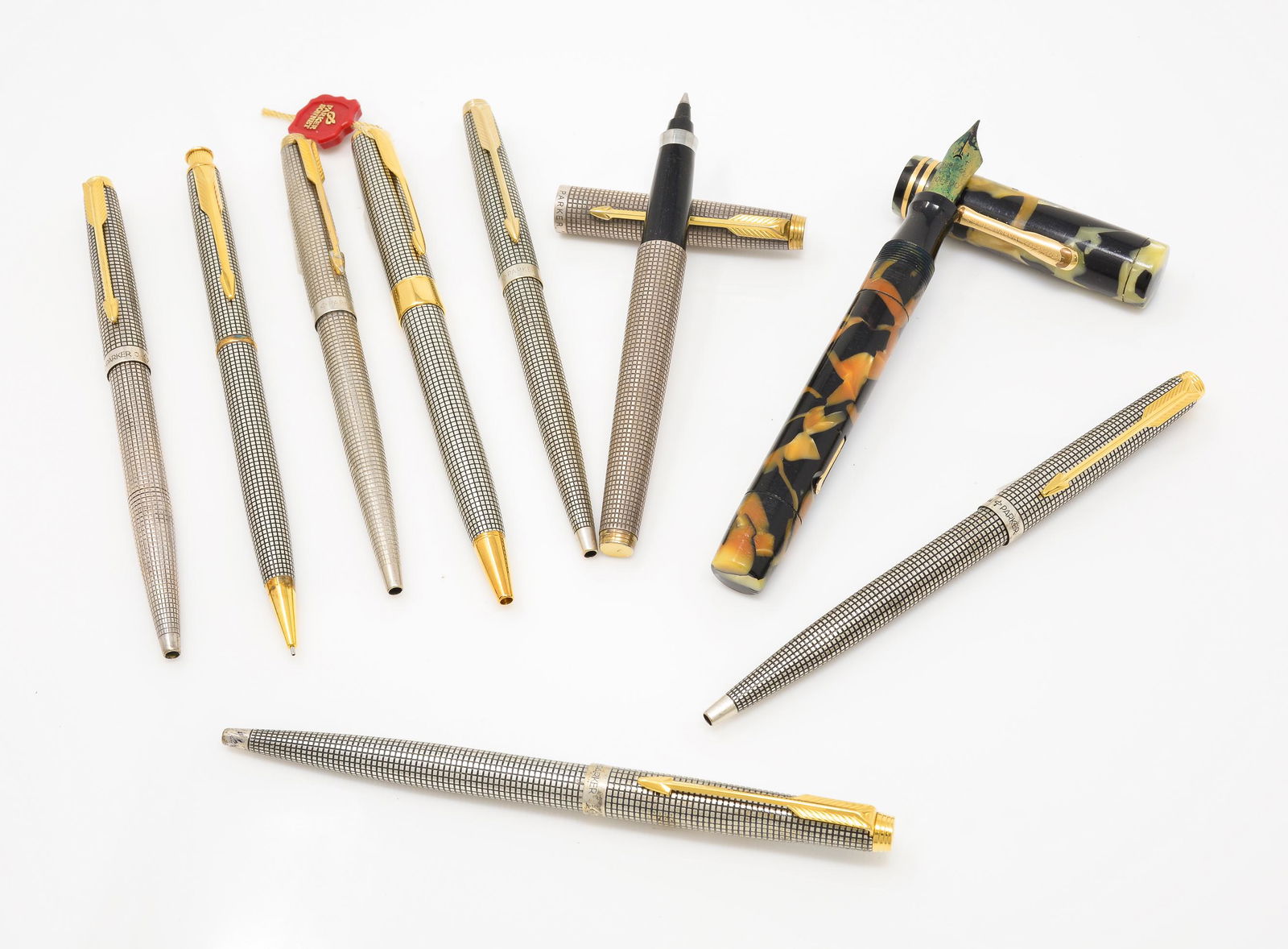 9pcs - 7 Parker Sonnet Pens & 1 Pencil - 1 Conklin Pen (1 of 5)