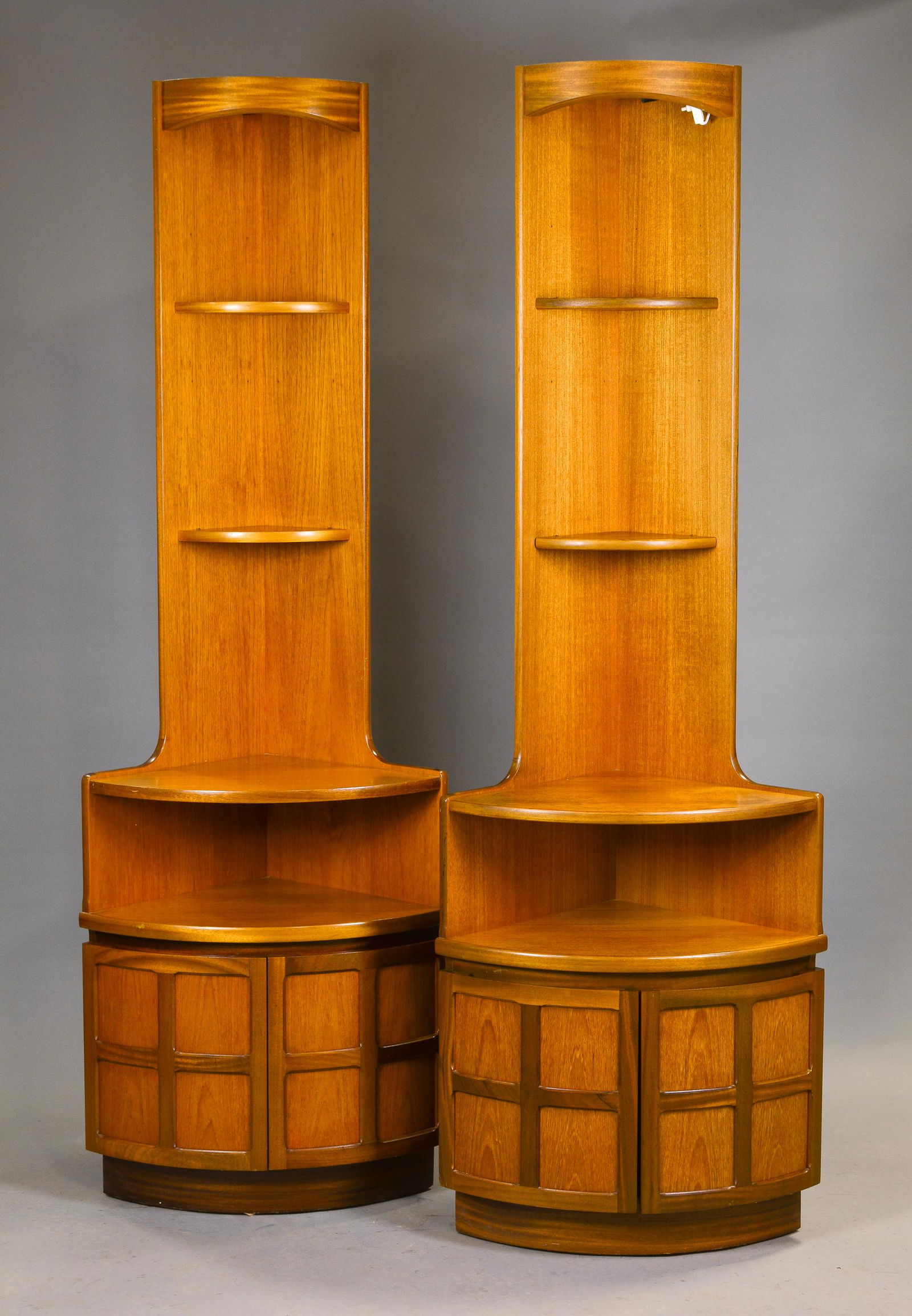 Pair Mid Century Corner Cabinets - Nathan (1 of 5)