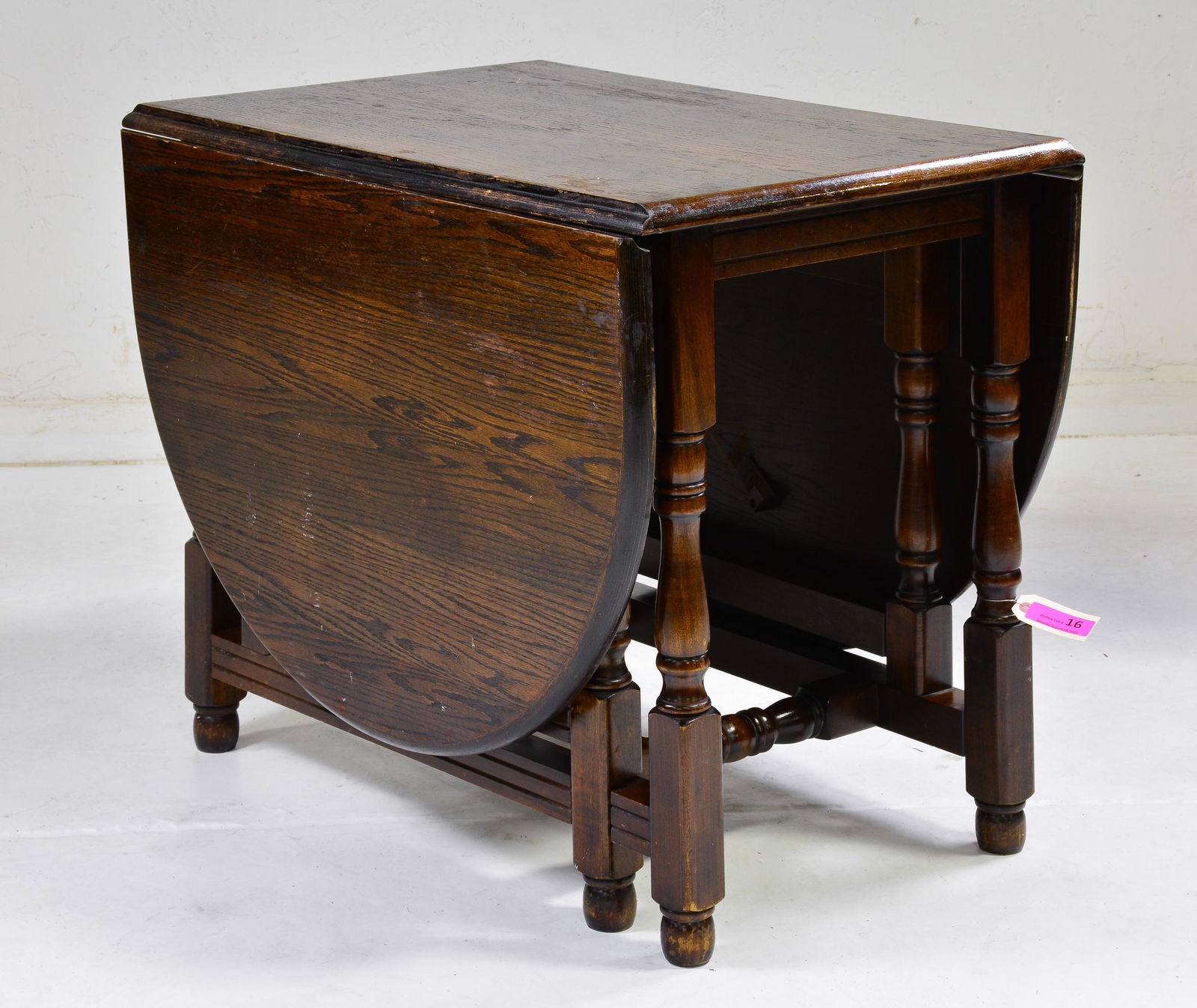 English Large Oak Drop Leaf Table (1 of 4)
