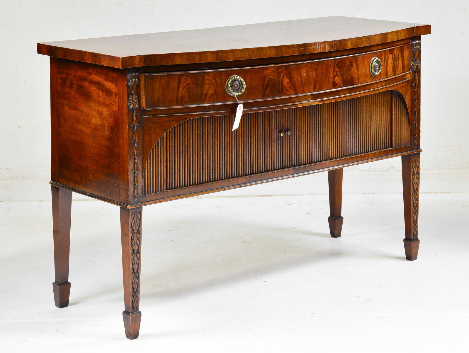 British Mahogany Small Bow Front Server / Sideboard (1 of 7)