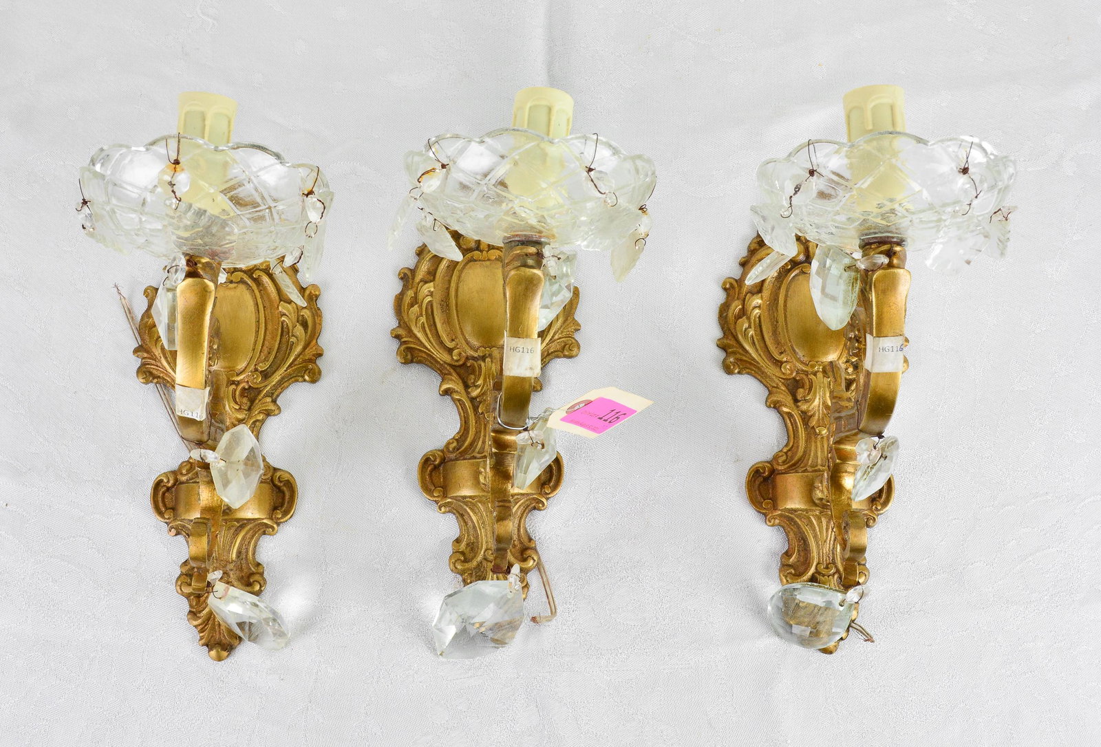 3 Bronze Single Arm Sconces (1 of 3)