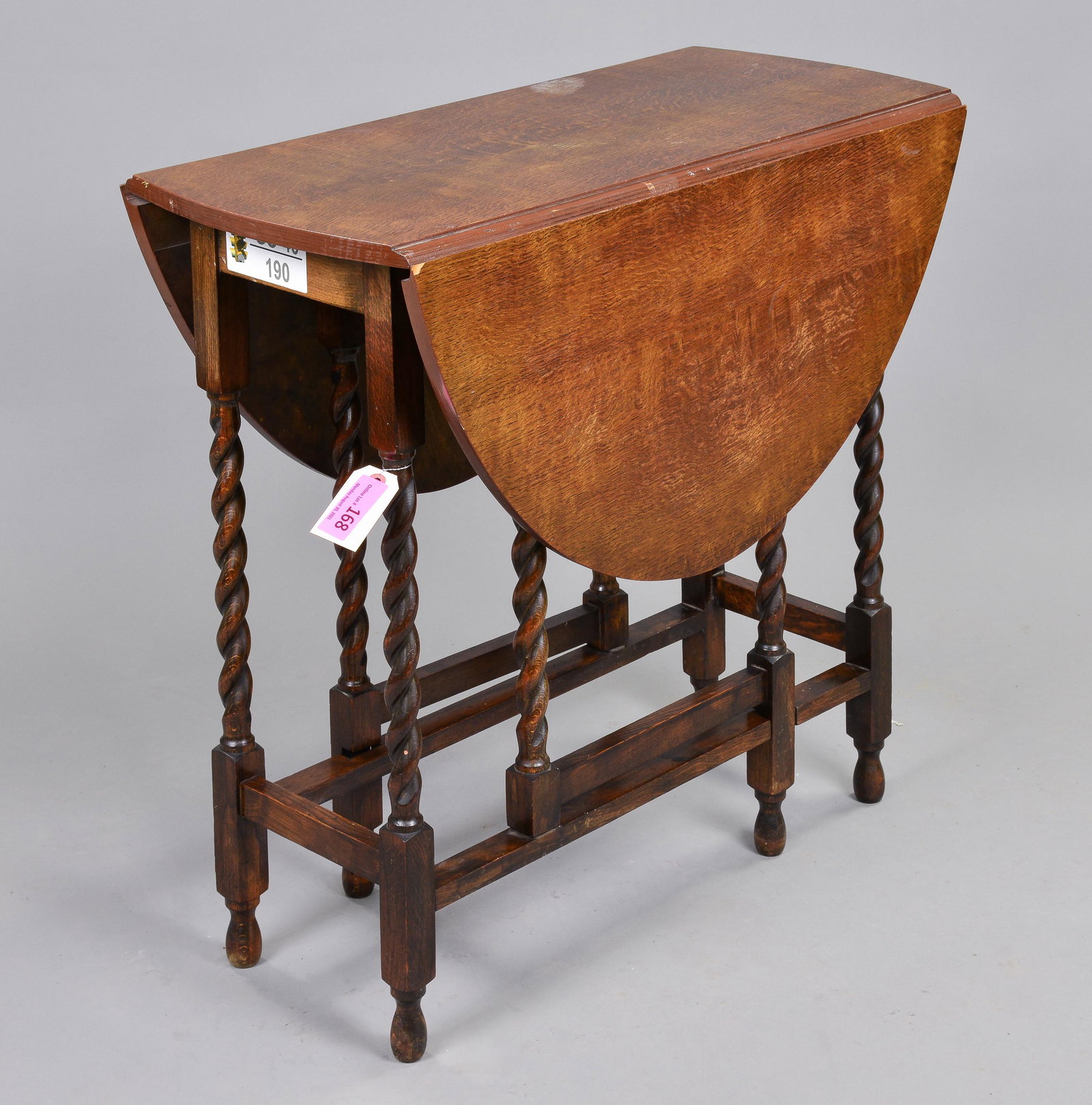 British Oak Barley Twist Drop Leaf Table #2 (1 of 4)