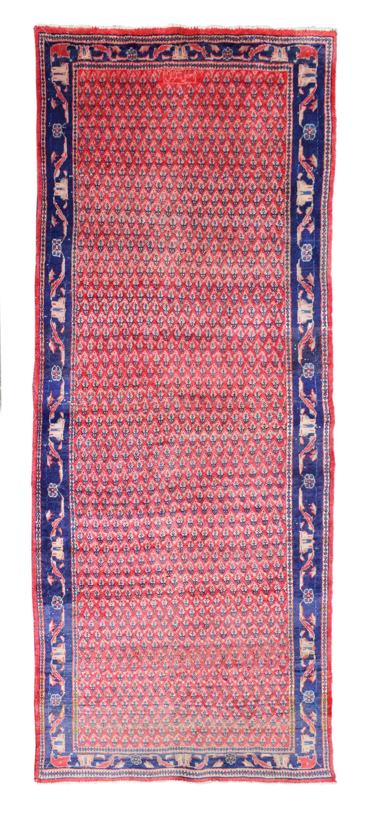 Seneh Hand Knotted Gallery Runner Rug 9'11 x 4'6 (1 of 3)