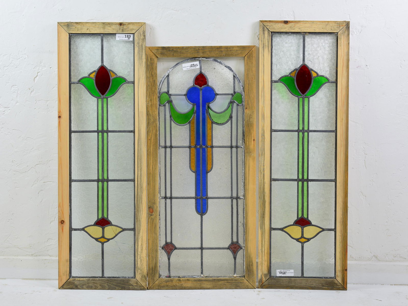 3 British Stained Glass Windows - Multi Color (1 of 4)