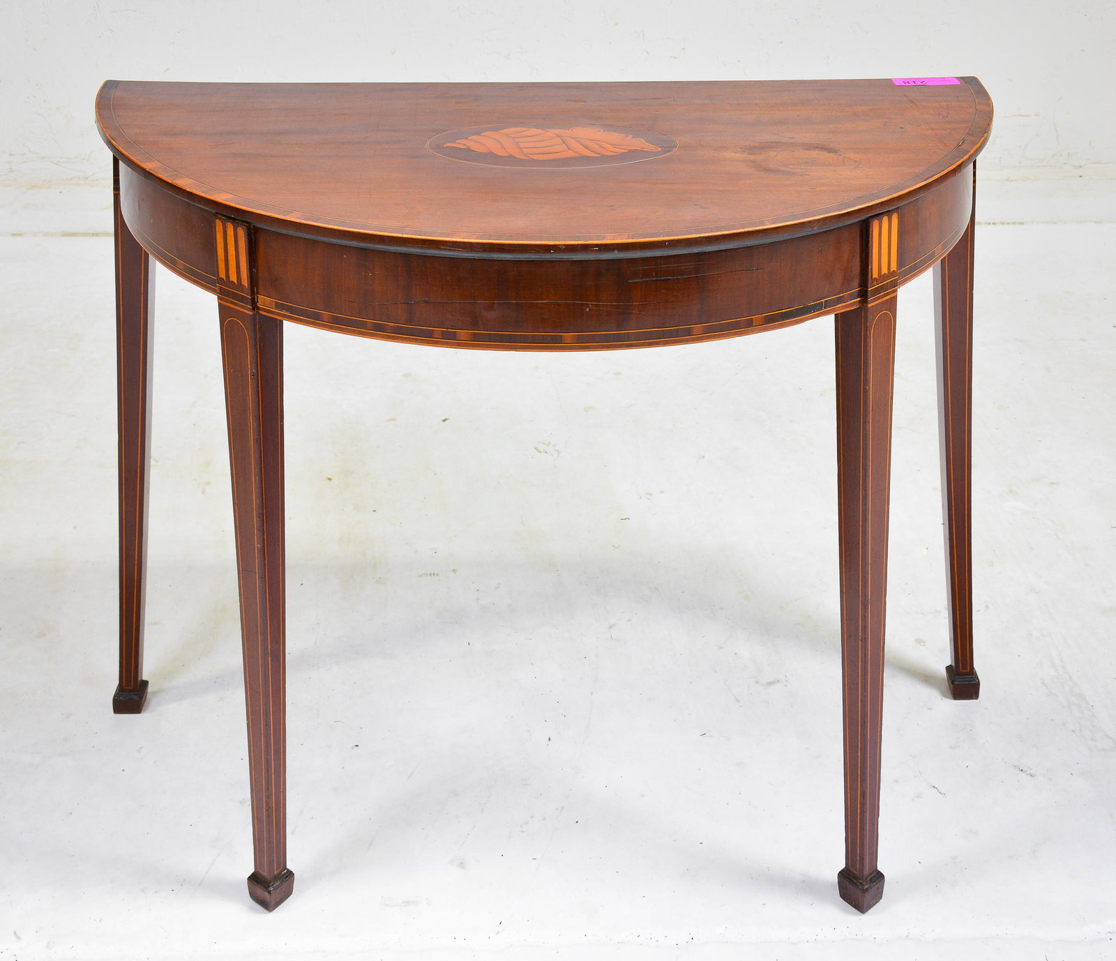 English Mahogany Half Moon Hall Table (1 of 4)