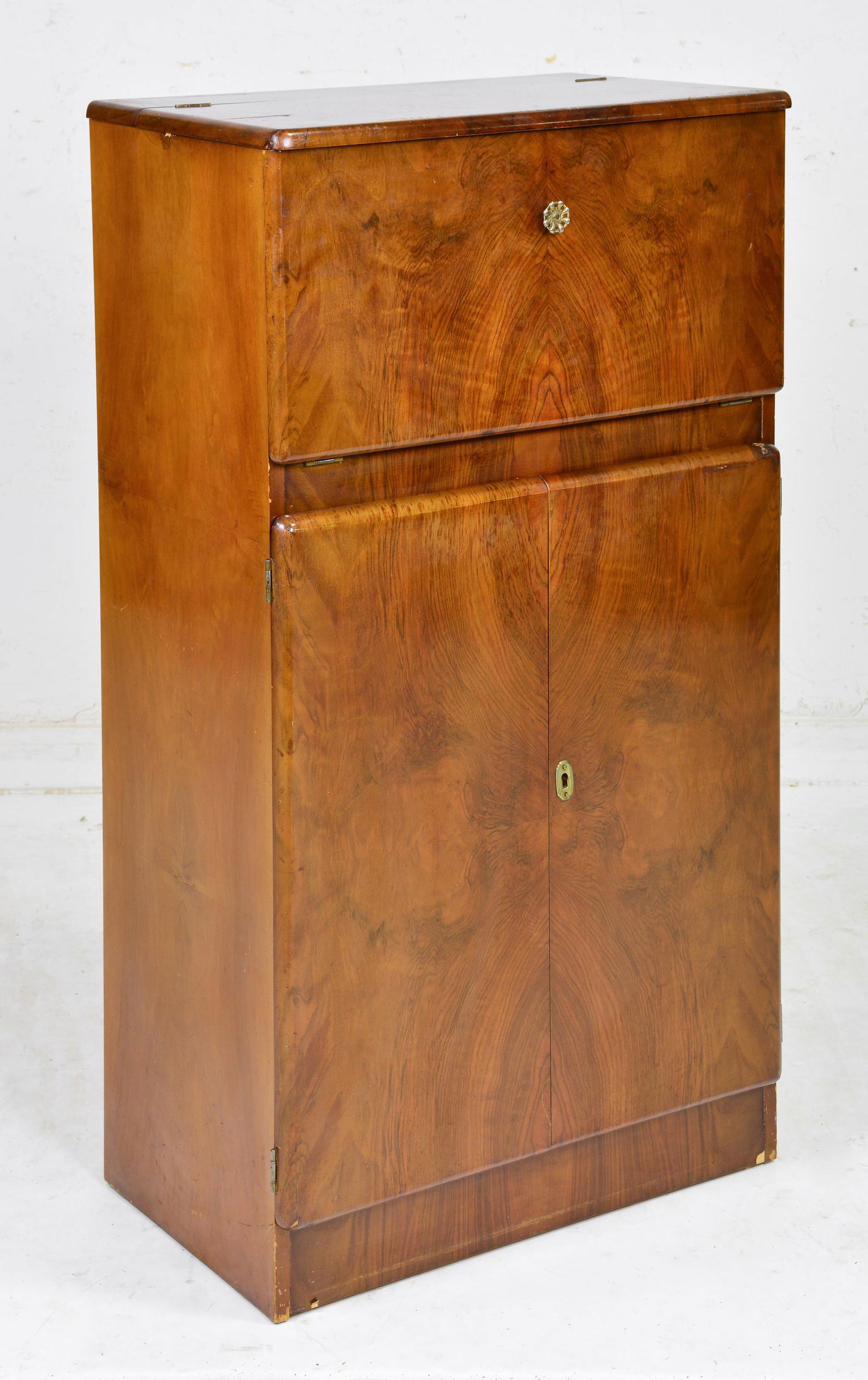 Small British Walnut Cocktail Cabinet (1 of 3)