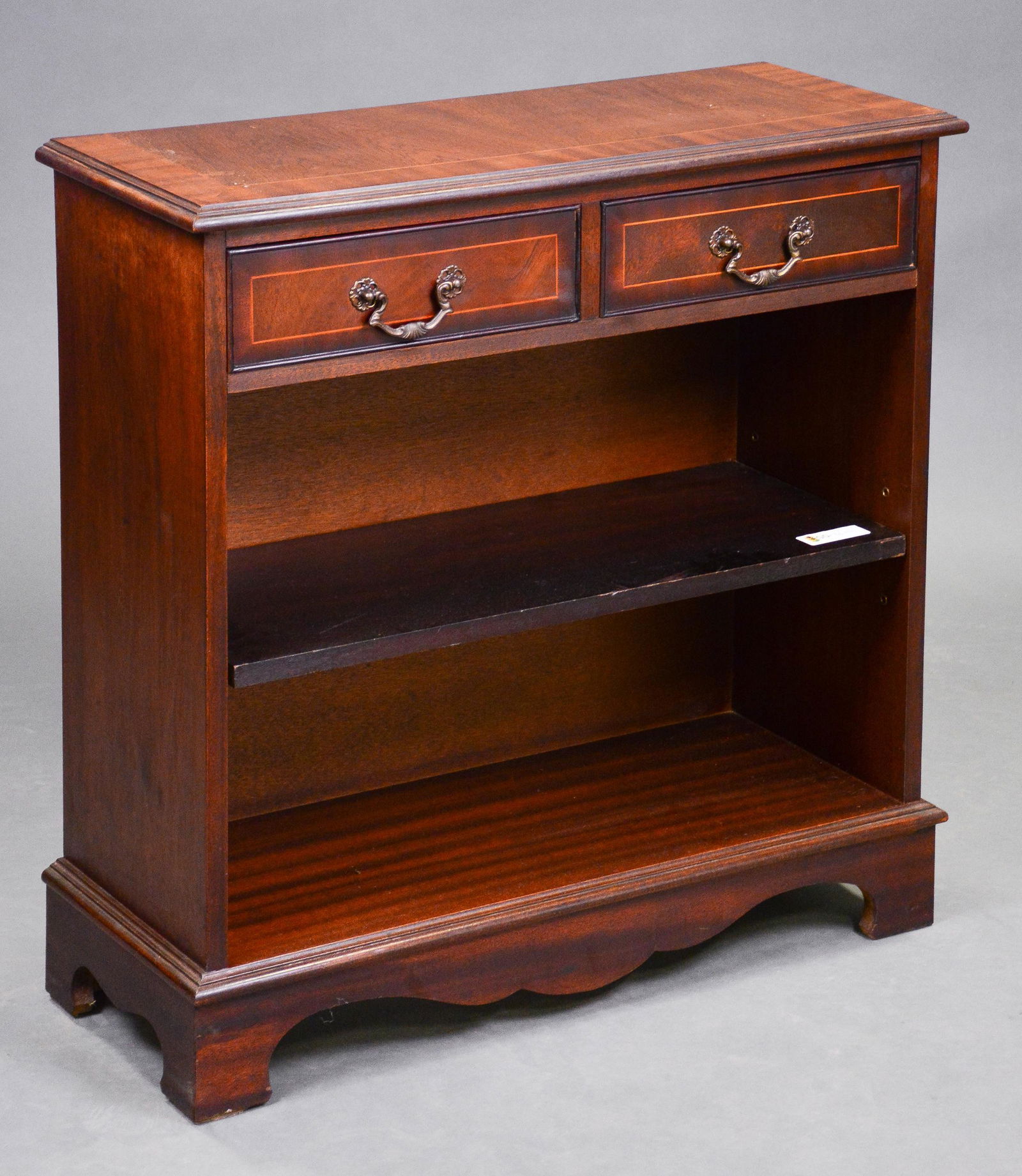Small English Mahogany Bookshelf With 2 Drawers (1 of 2)