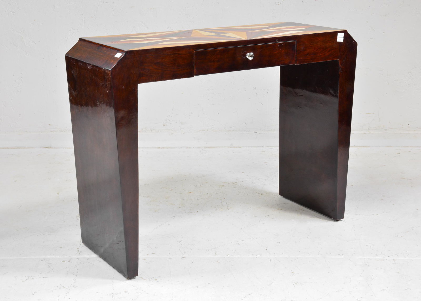 Inlaid Art Deco Style Single Drawer Console (1 of 6)