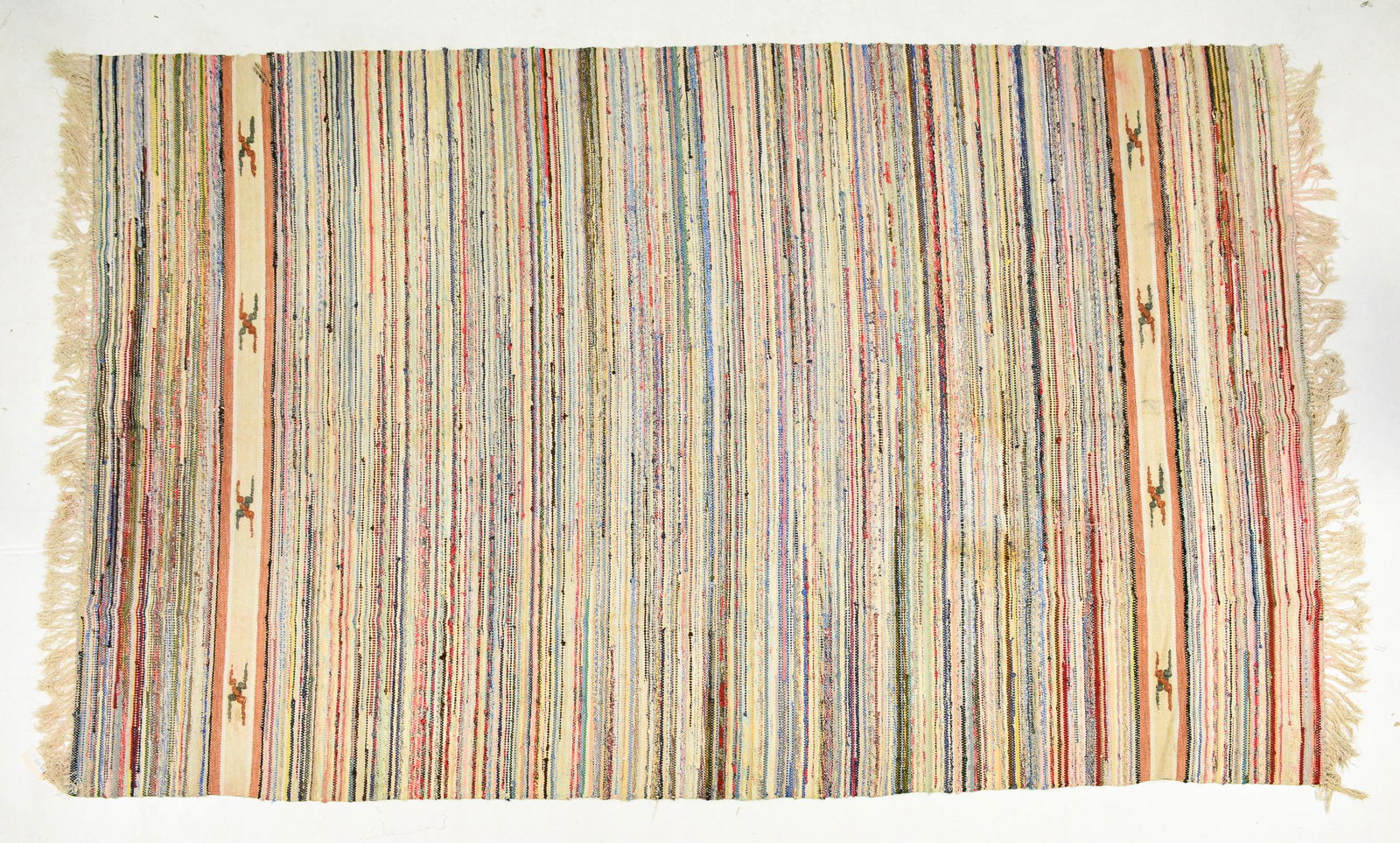 Vintage Swedish Rag Rug, Light Multi Color - 6 x 10 (1 of 3)