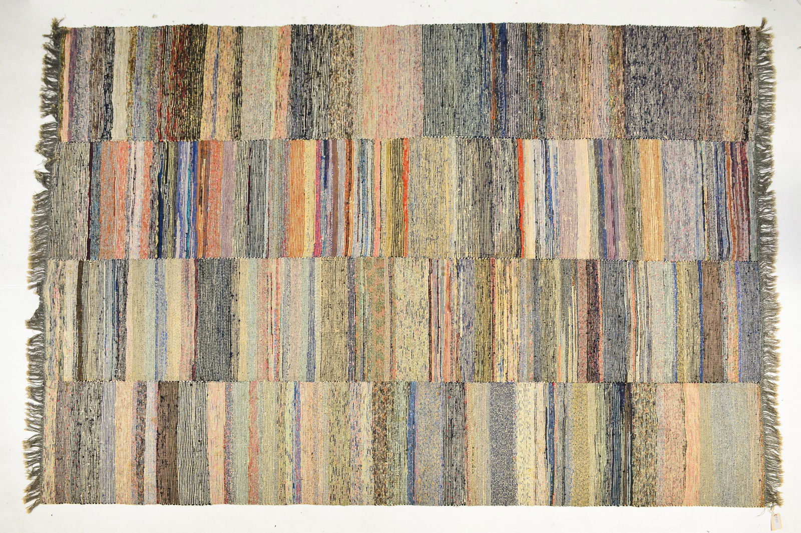 Vintage Swedish  Rag Rug  Multi Color - 8 x 9'11 (1 of 3)