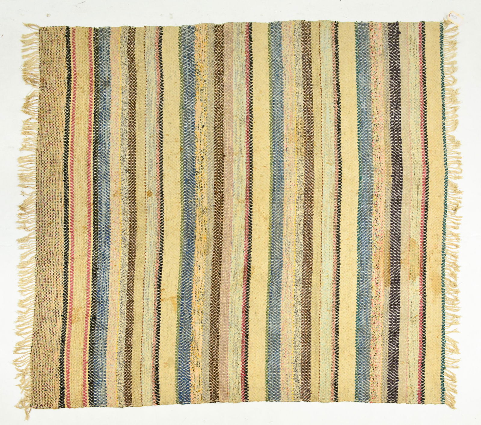 Vintage Swedish  Rag Rug  Multi Color - 7 x 8 (1 of 4)