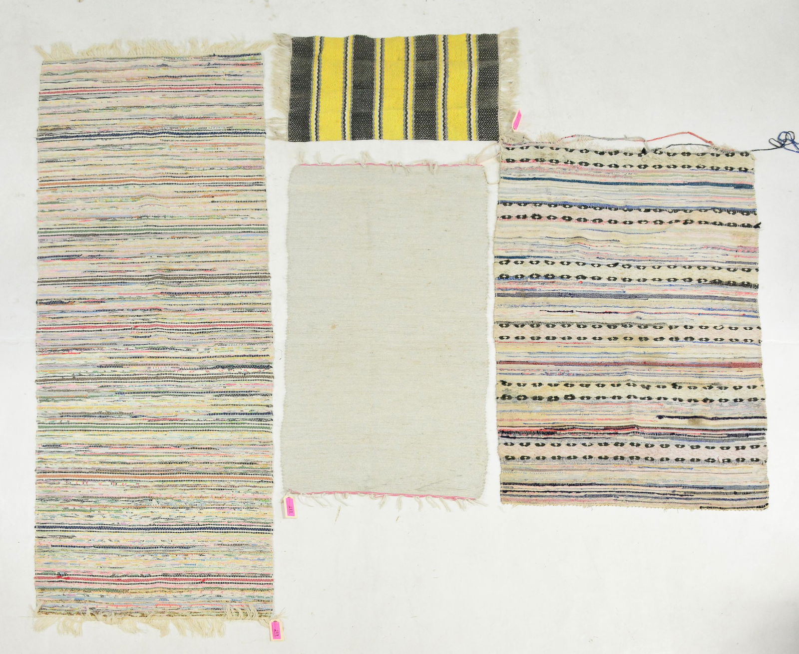 3 Vintage Swedish Flat Woven Rag Rugs & 1 Other (1 of 4)