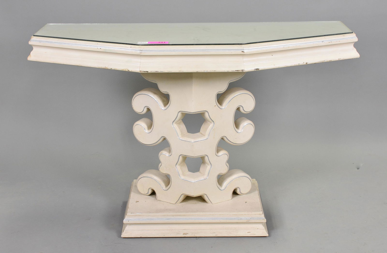 Glass Top Painted Console / Hall Table (1 of 4)