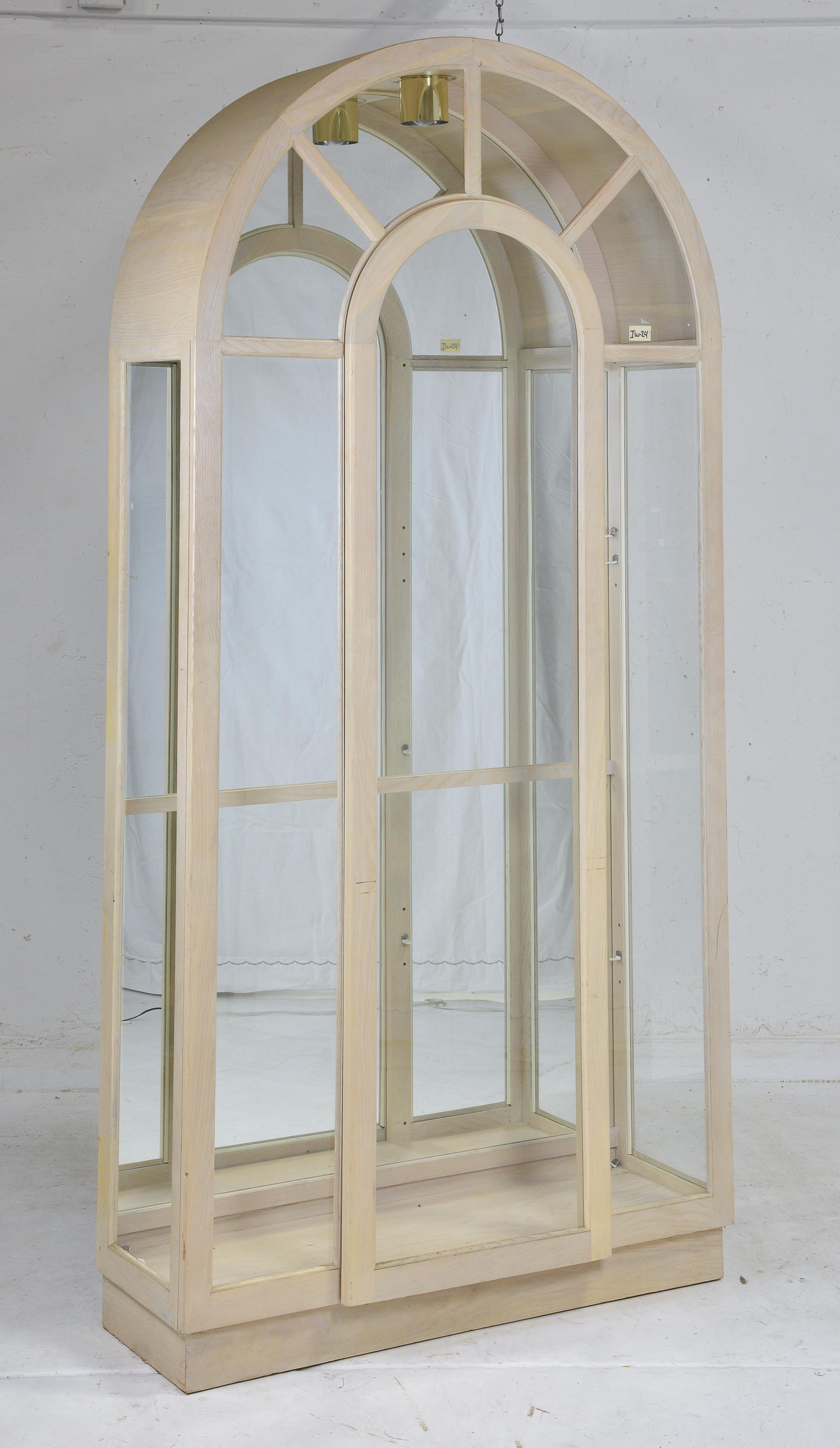 Modern Arch / Dome Top Glass Display Cabinet (1 of 2)