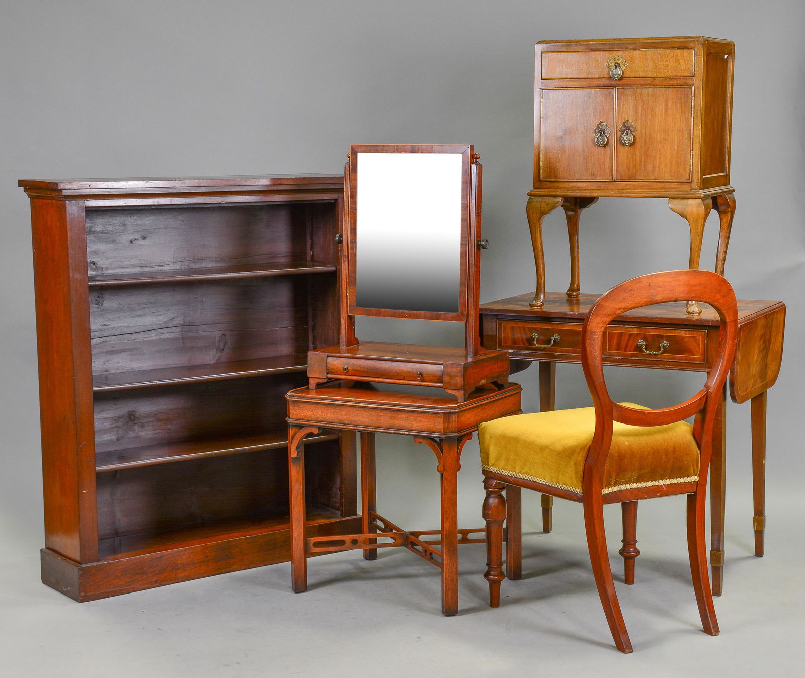 6pcs - English Open Bookshelf, Drop Side Table, Etc. (1 of 4)